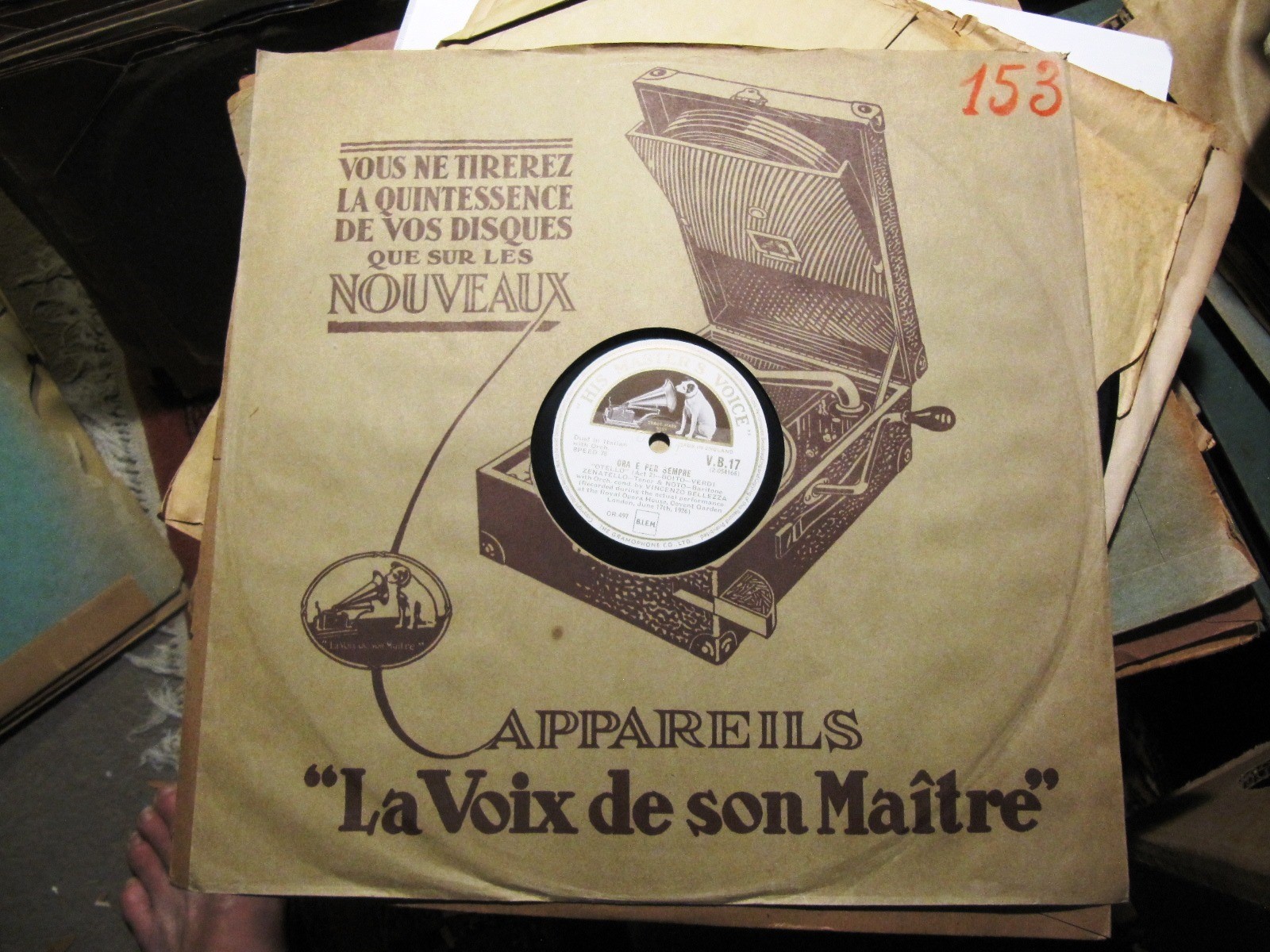 UNISSUED 1926 LIVE ZENATELLO Noto OTELLO Ora e per Sempre COVENT GARDE Bellezza