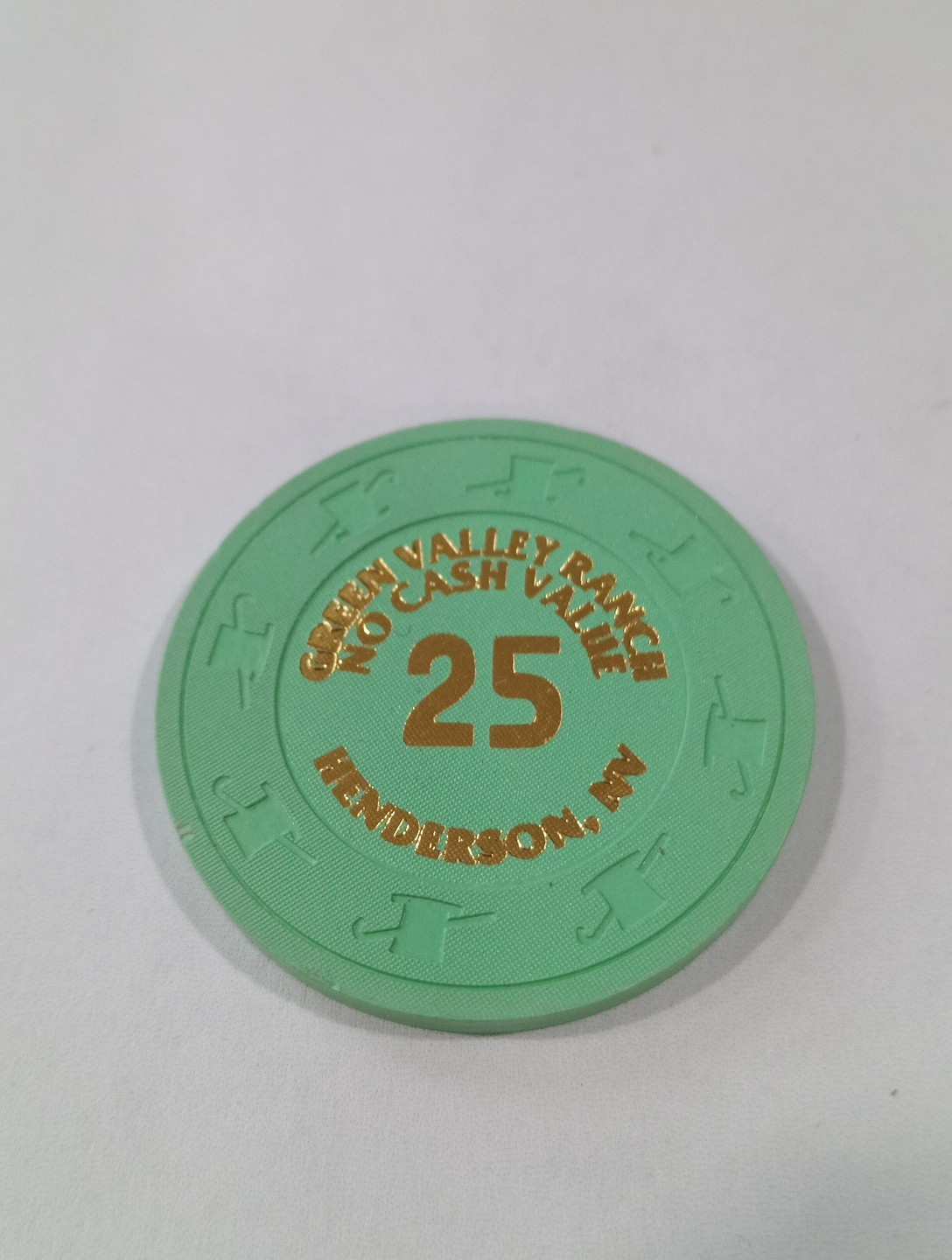GREEN VALLEY RANCH CASINO HENDERSON, NEVADA $25 NCV CHIP GREAT FOR COLLECTION!