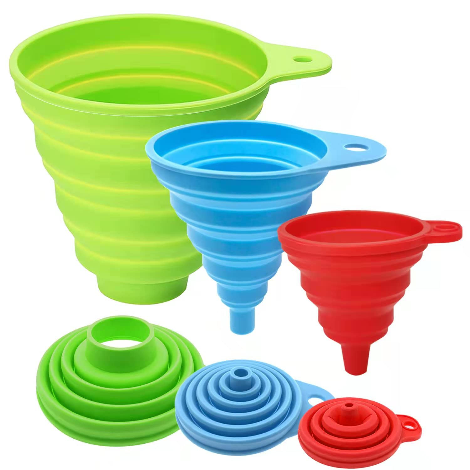 Kitchen Funnel Set of 3, Large Medium and Small, Kitchen Gadgets Accessories Foo