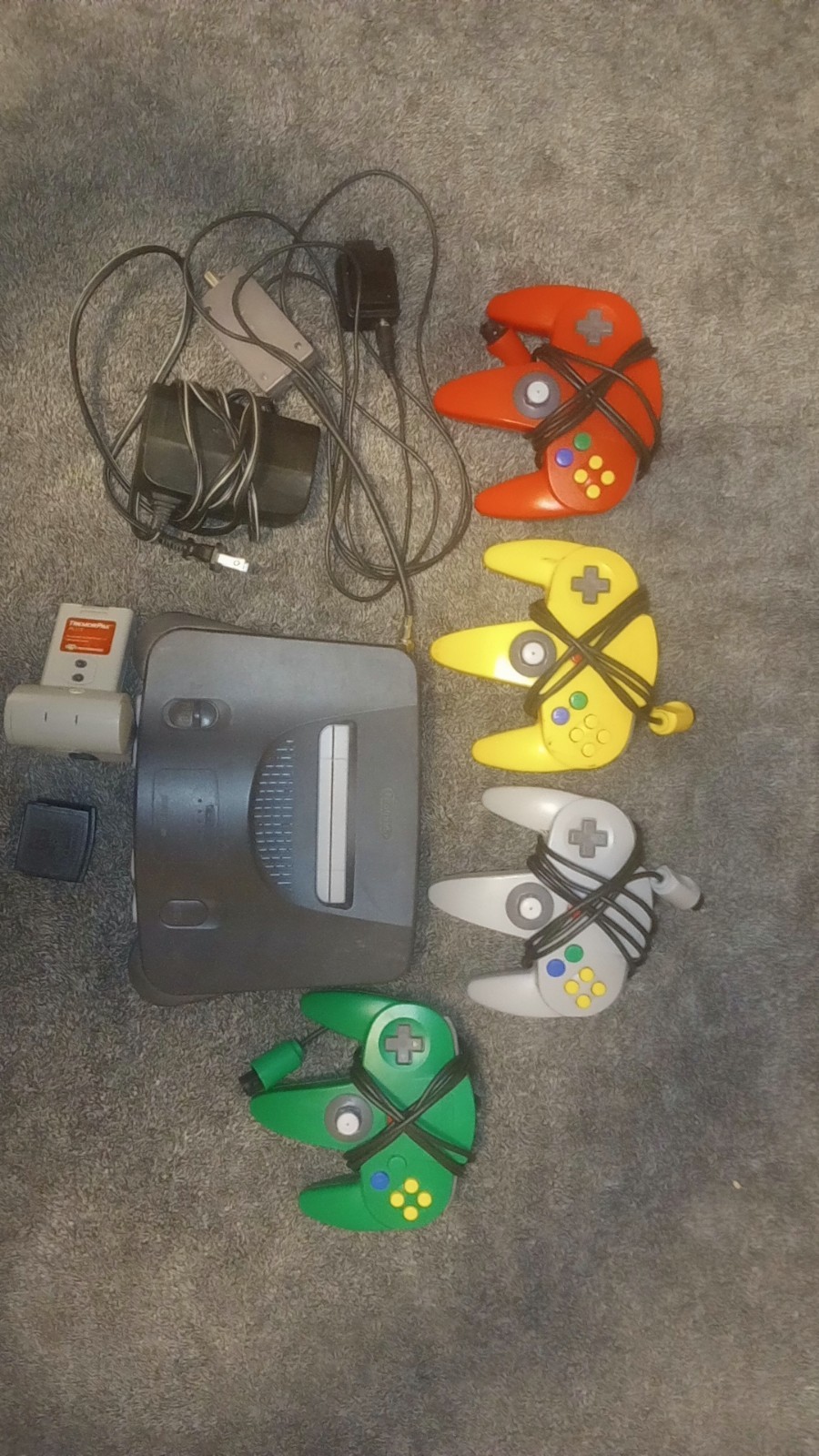 Nintendo 64 Console Bundle with 4 Controllers and 8 Games