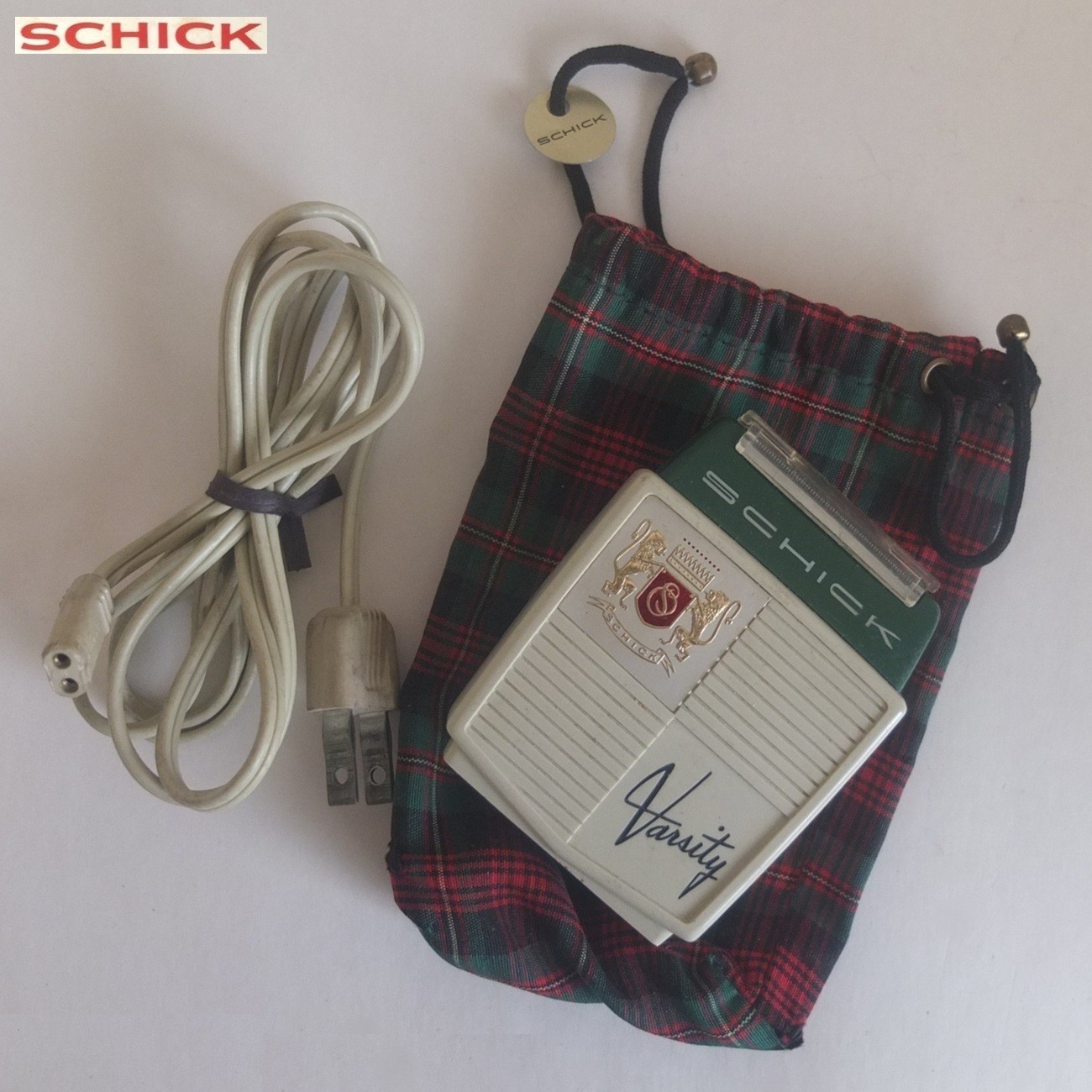 vintage SCHICK Varsity electric razor USA-made c.1960—good cond—clean—works well
