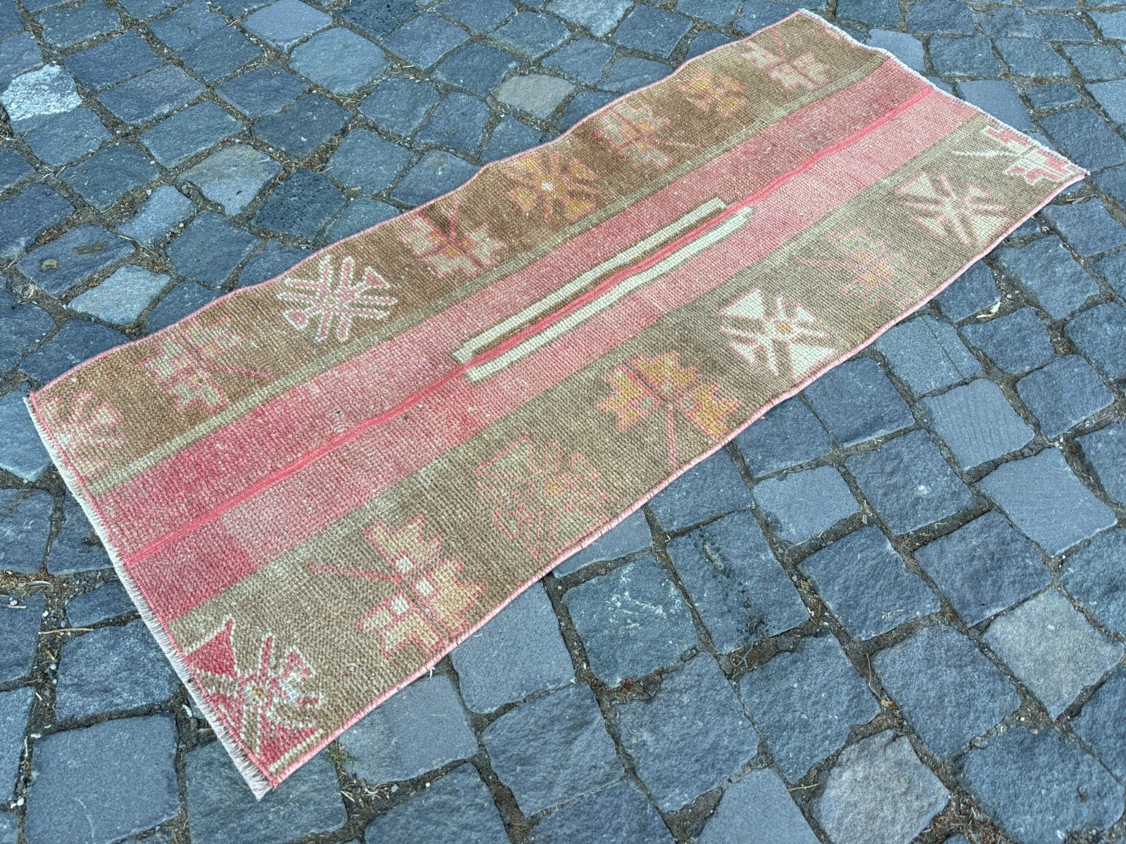 Patchwork rugs, Runner rug, Handmade, Turkish rug, Vintage, Wool | 1,6 x 4,1 ft
