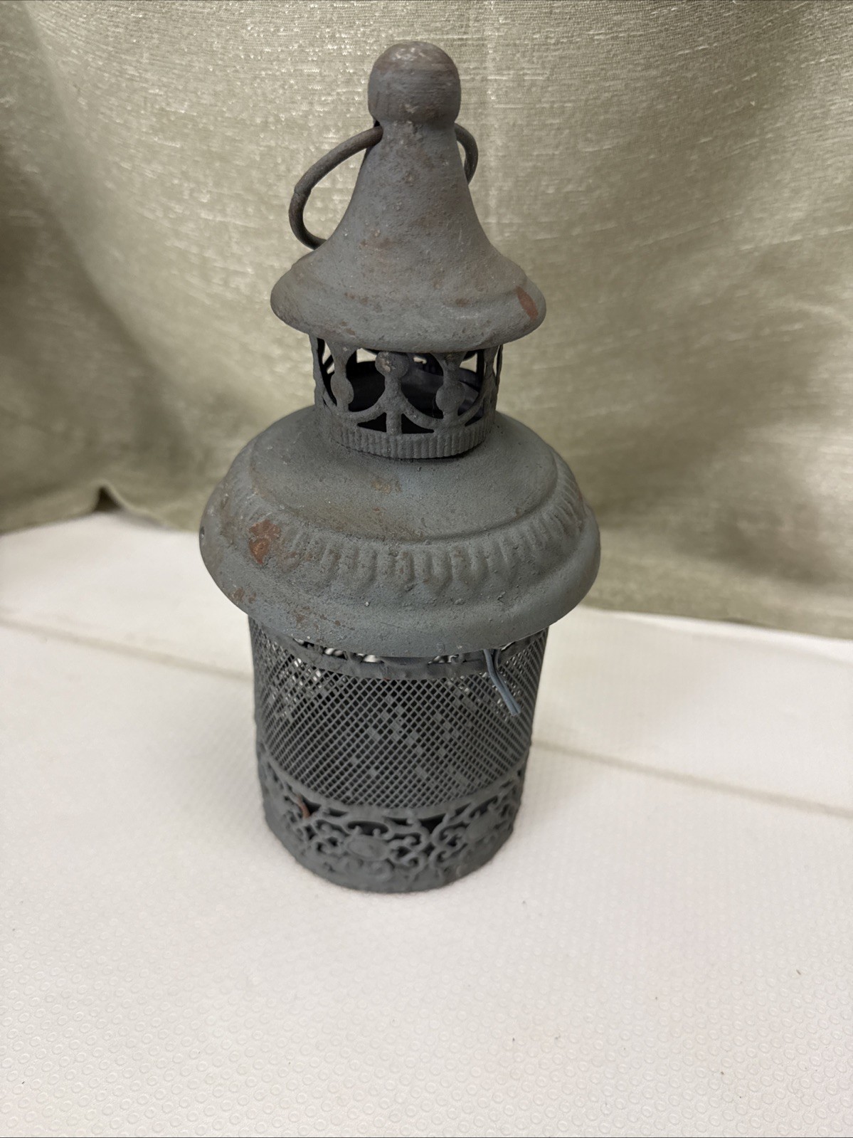 Rustic Metal Candle Hanging Holder Birdcage 10”x4” Pottery Barn