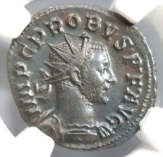 Probus Roman Empire NGC Ch AU Aurelianianus Ancient Mars Victory Soldier Spear