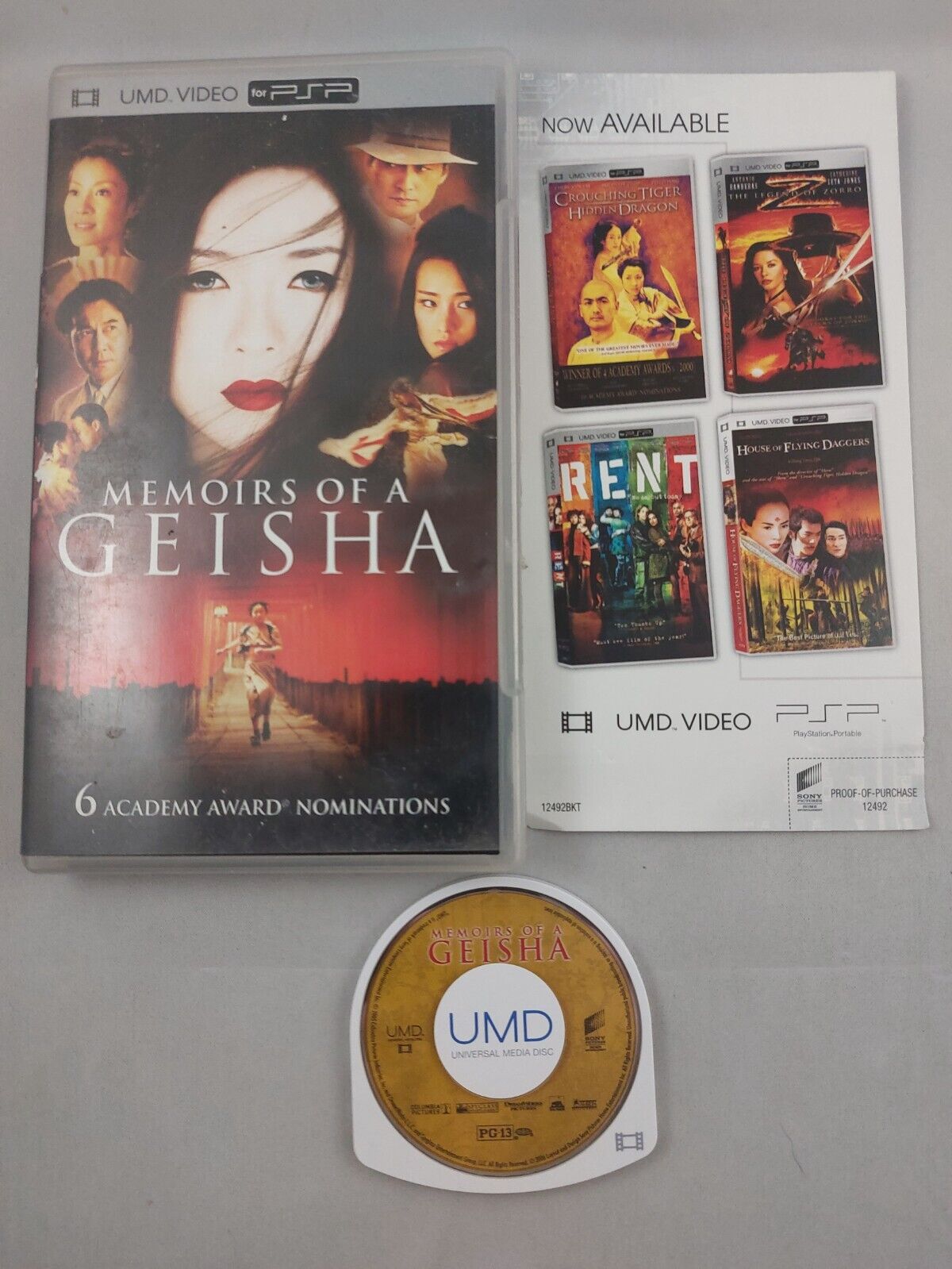 Memoirs of a Geisha (Sony PSP UMD Movie, 2006) Complete - Tested