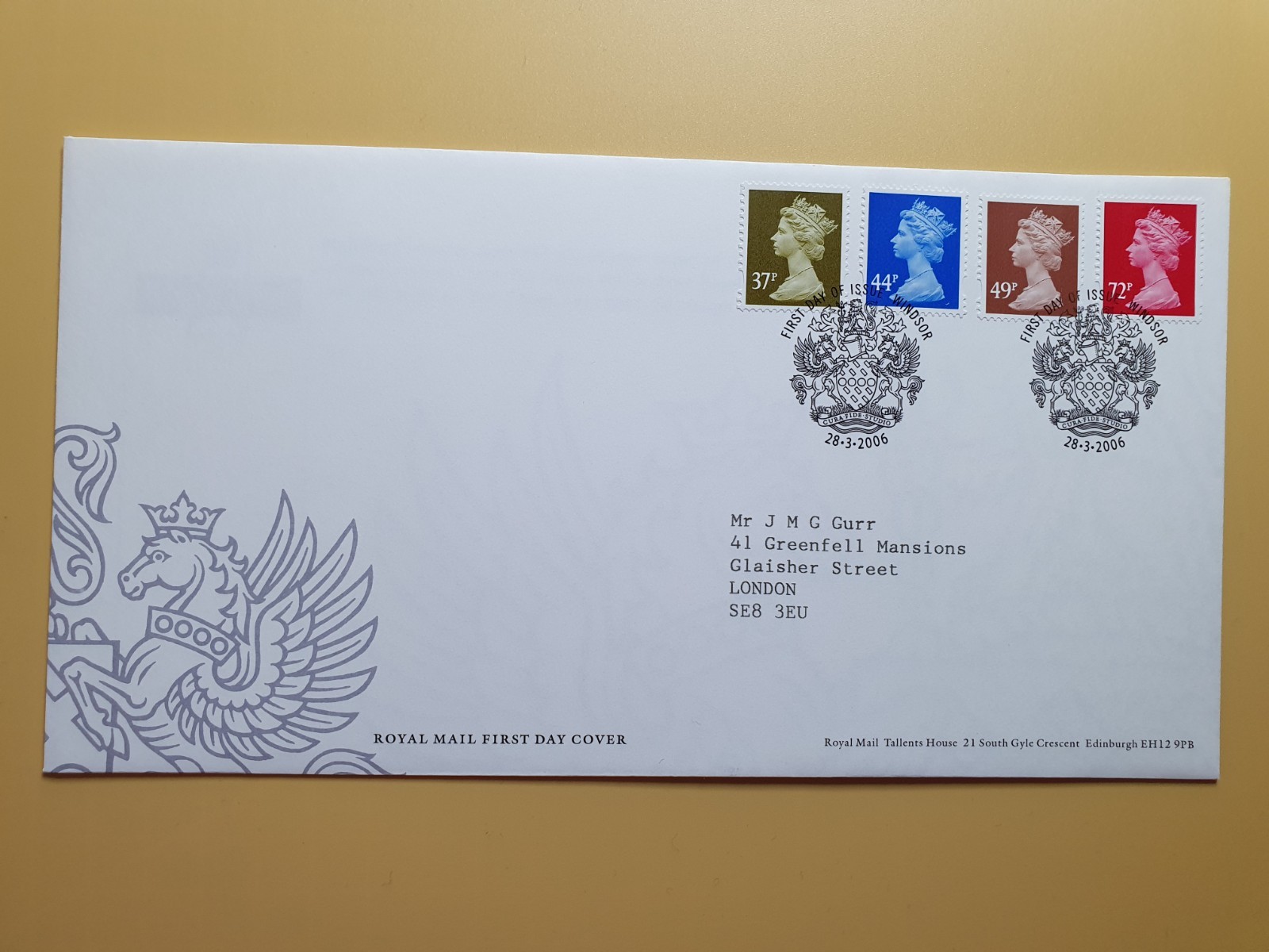 FDC - 2006 - 37p - 72p DEFINITIVE FIRST DAY COVER - WINDSOR CANCEL #3067