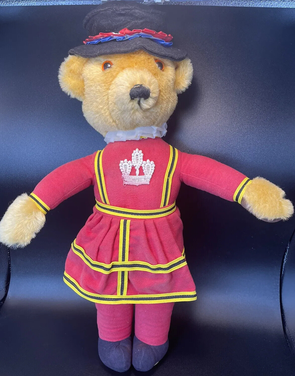 Rare Vintage Mohair MerryThought Beefeater Iron Bridge Royal Guard Bear 17”