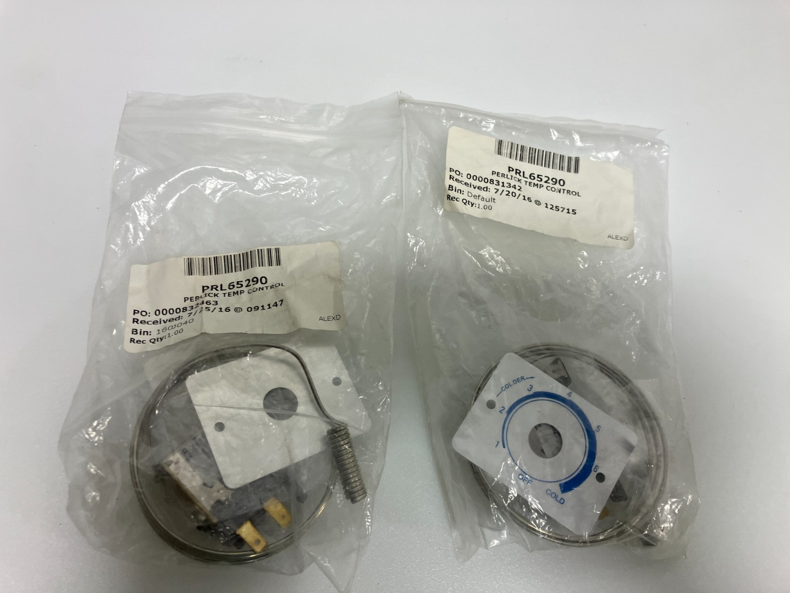 Lot Of 2 New Perlick 65290 Thermostats For Fr48 Fr60 Free Shipping Genuine OEM