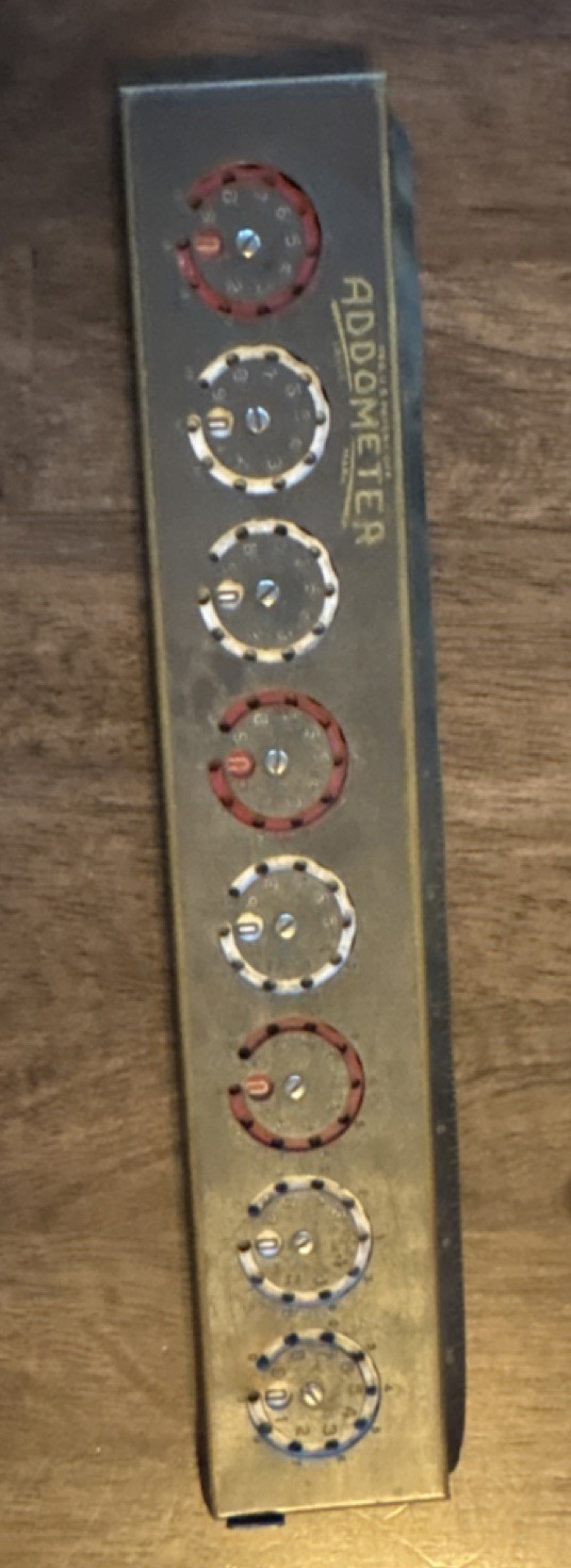 Addometer Vintage Mechanical Adding Machine Metal Manual Calculator
