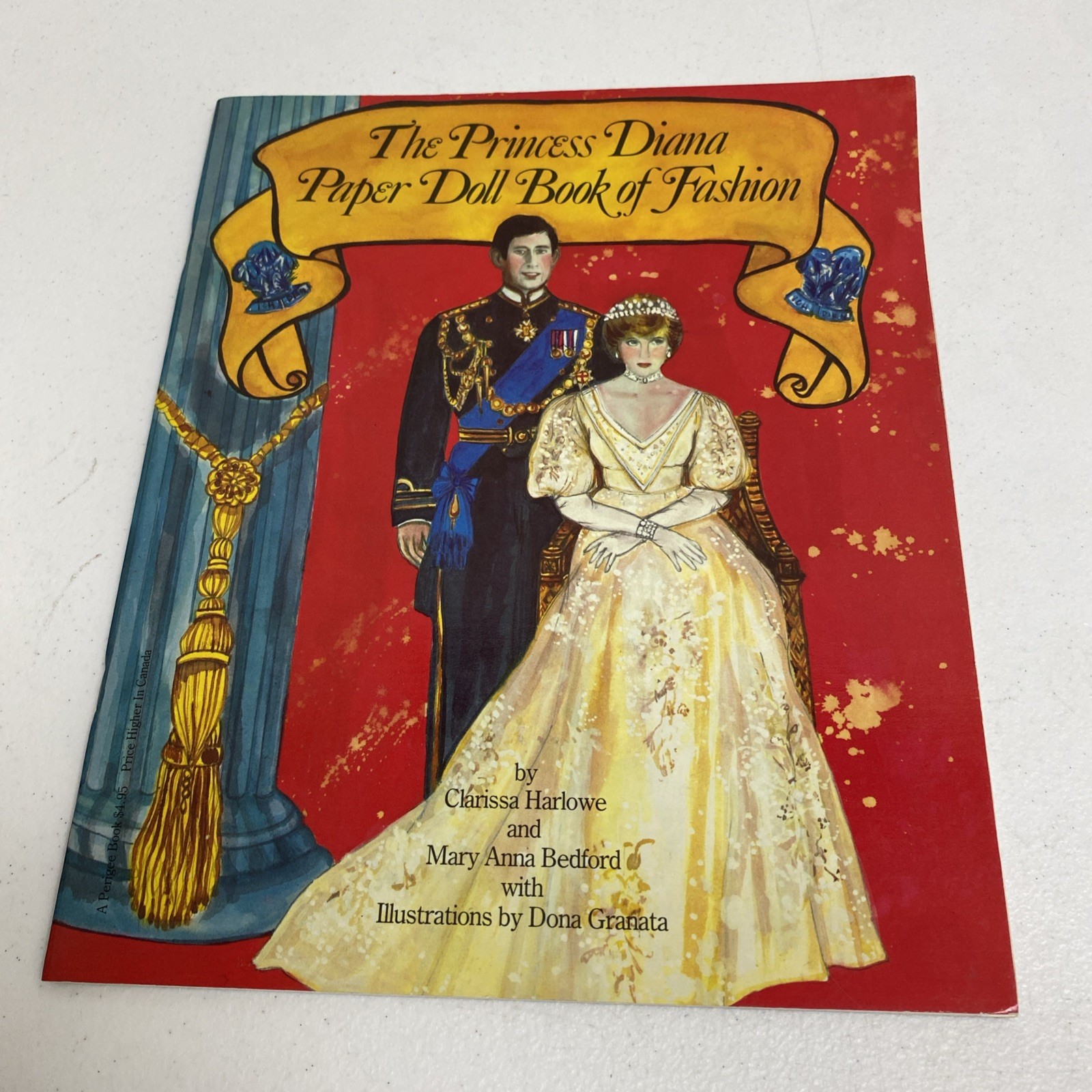 VTG 1982 The Princess Diana Paper Doll Book of Fashion (un-cut) 2 Dolls 19C NEW