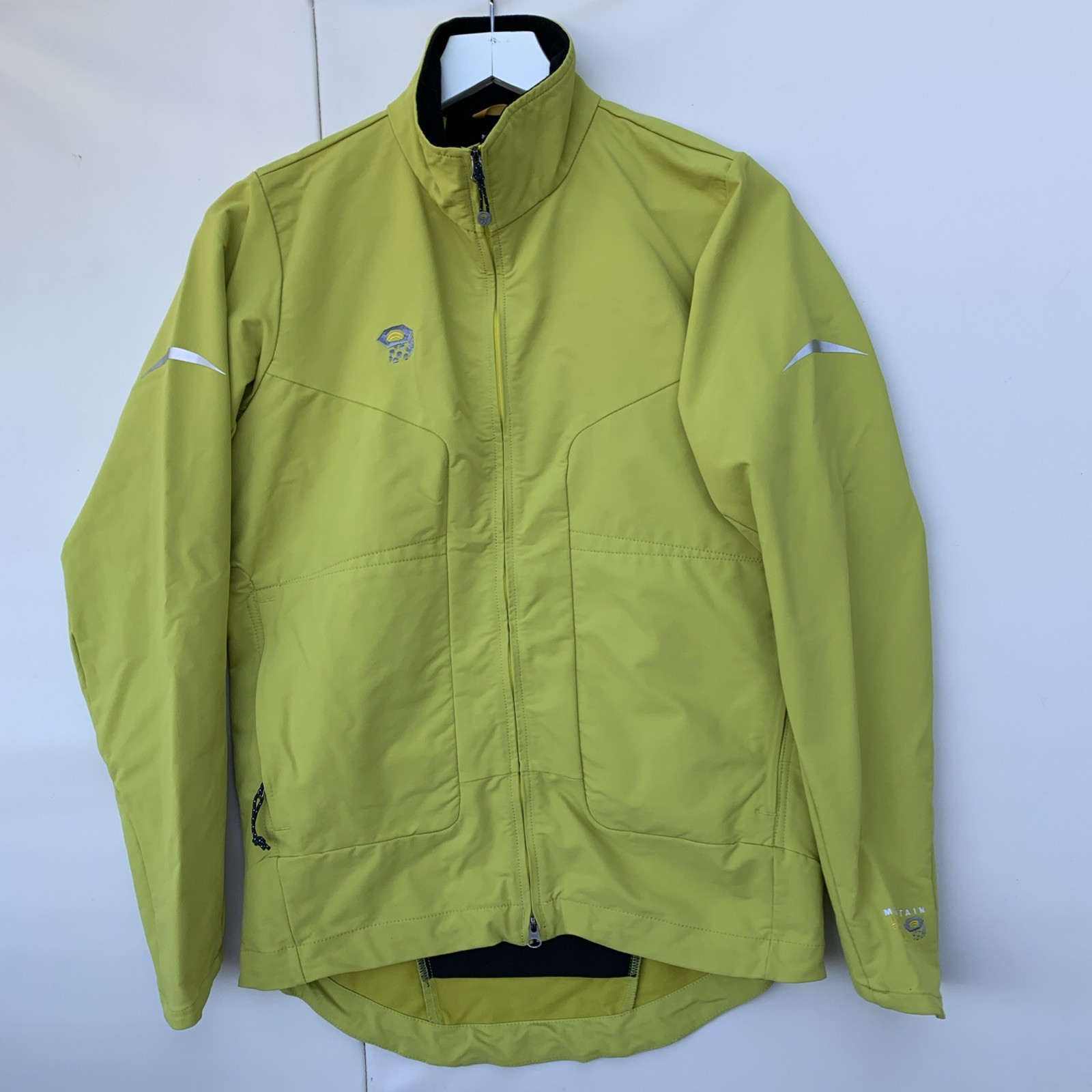 Mountain Hardware Mens S Jacket Mustard Yellow Hiking Outdoors Soft Shell