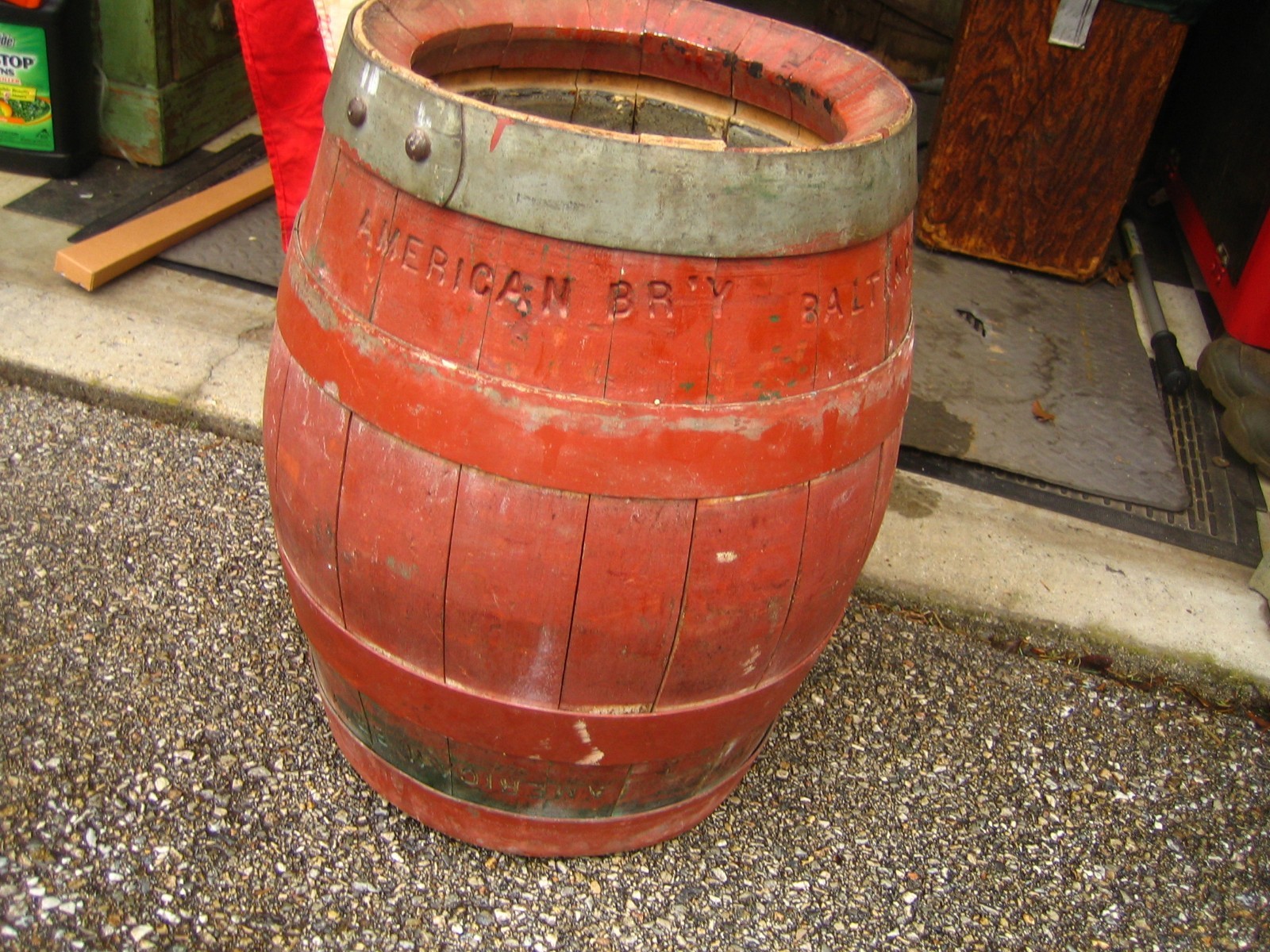 Vintage American Brewery Wooden Keg-Marked - Baltimore Md - 20" high