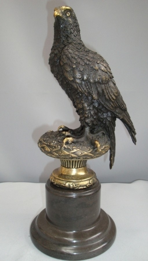 Eagle Bird Wildlife Statue Art Deco Style Art Nouveau Art Nouveau Style Solid Br
