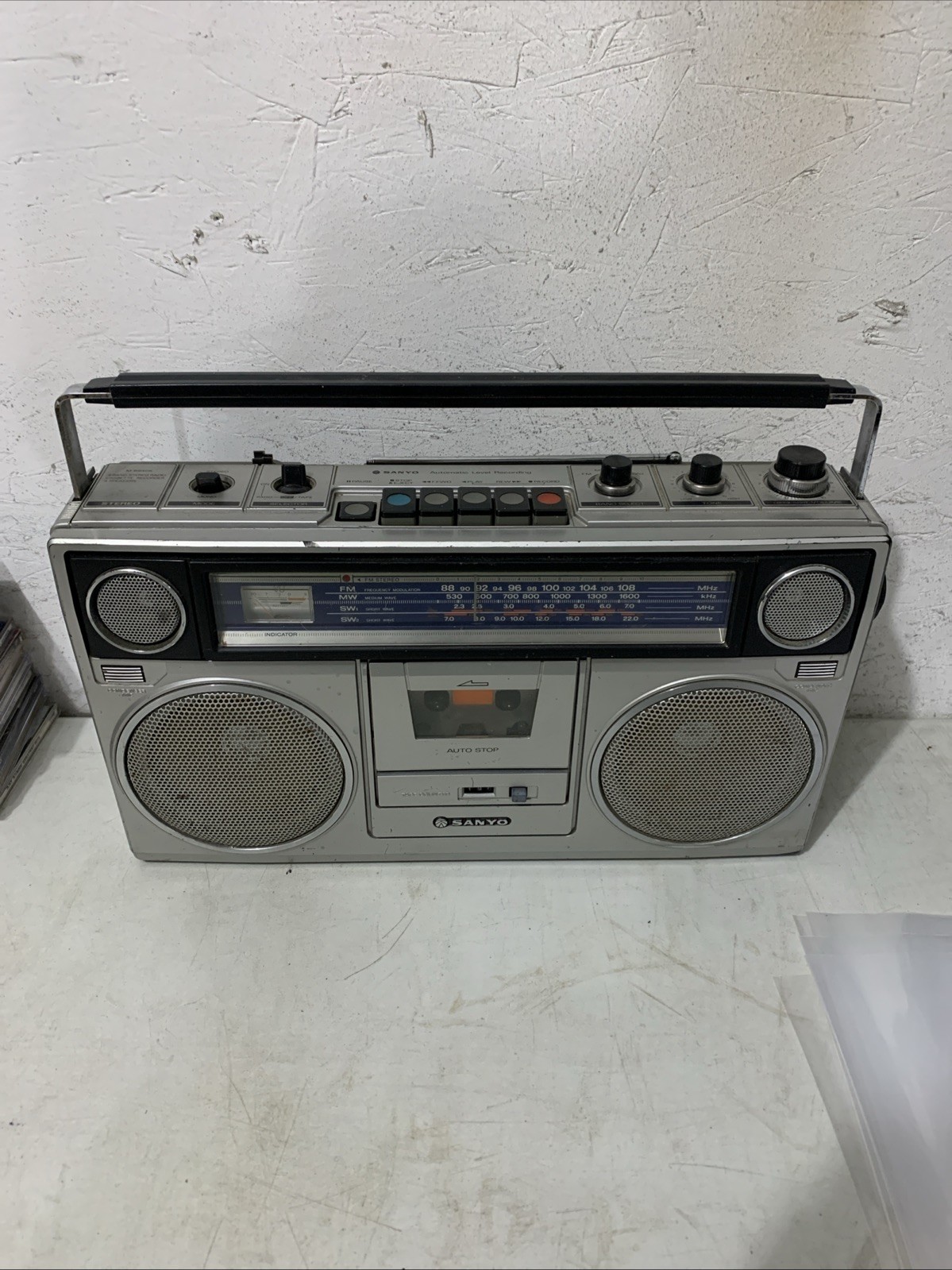 Sanyo M9940K Vintage Boombox Radio Cassette Player RARE