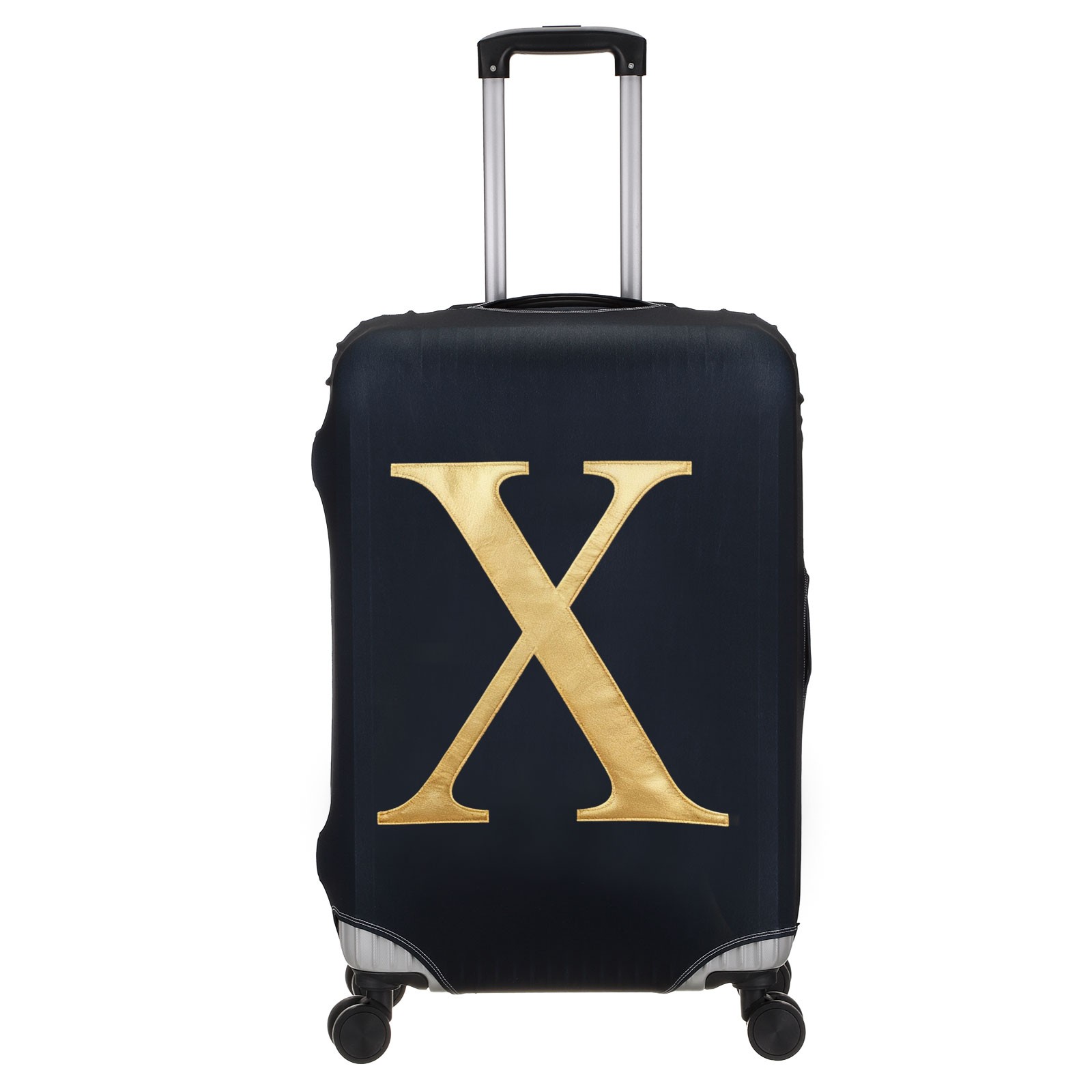 Letter-X Luggage Cover, Suitcase Covers Fits 22-24 Inch Suitcase, Black