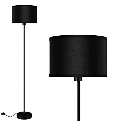 Floor Lamps for Living Room, Modern Standing Lamp Lamp Shades, Foot Black