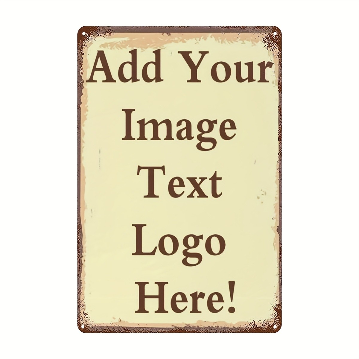 2D Vintage Metal Sign Personalized Custom Photo&Text Iron Wall Decor for Home