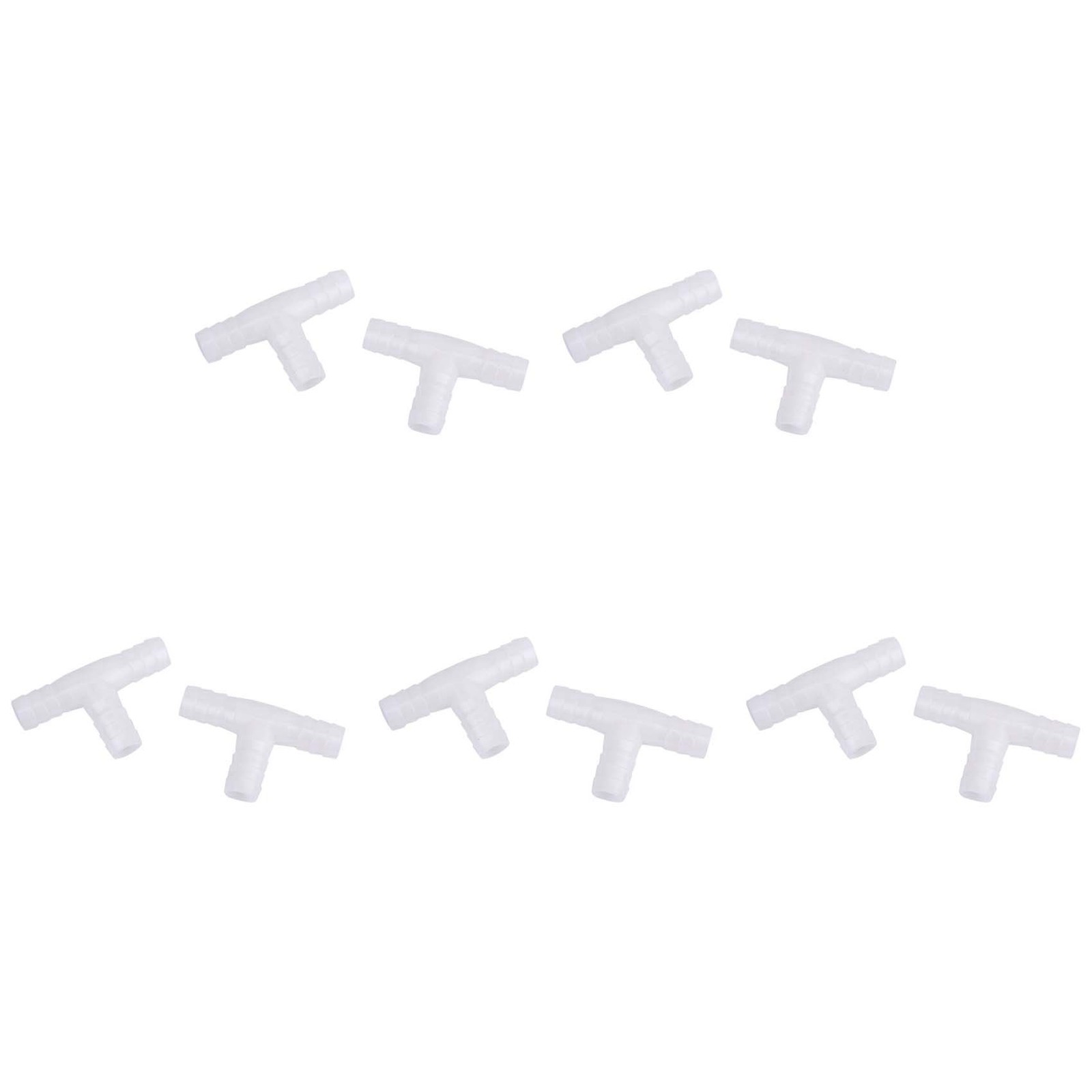 10 Pcs 12mm Plastic Equal Tee Connector Barbed Pipe Fitting Air/Water Hose4173