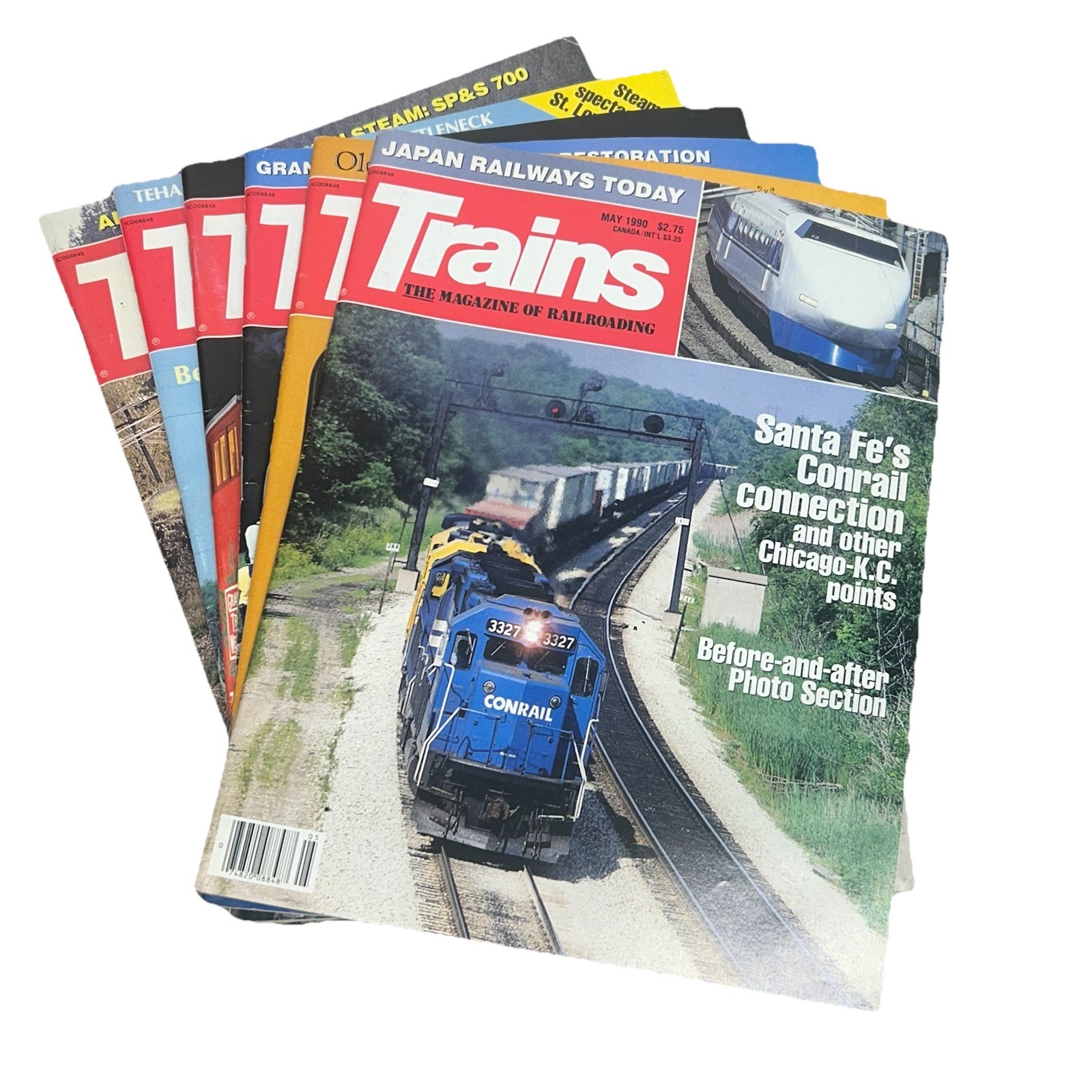 Trains Magazine 1990 May, June, July, August, September Lot Of 5 Vintage