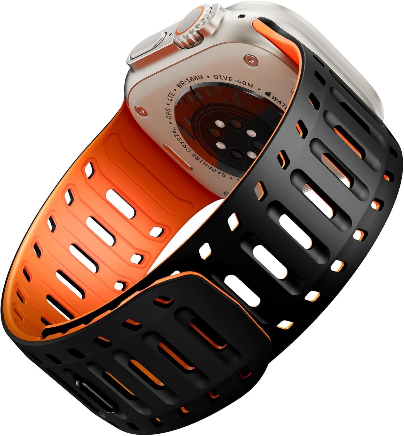 Silicone Sport Strap Compatible with Apple Watch Ultra 49mm, 46mm/45mm