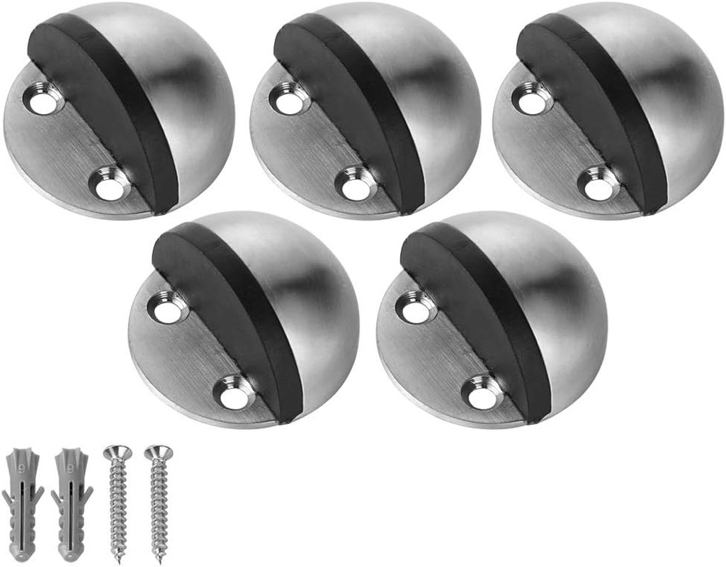 JQK Floor Door Stopper, Snowboard Hanger Storage Stainless Steel Sound Dampening