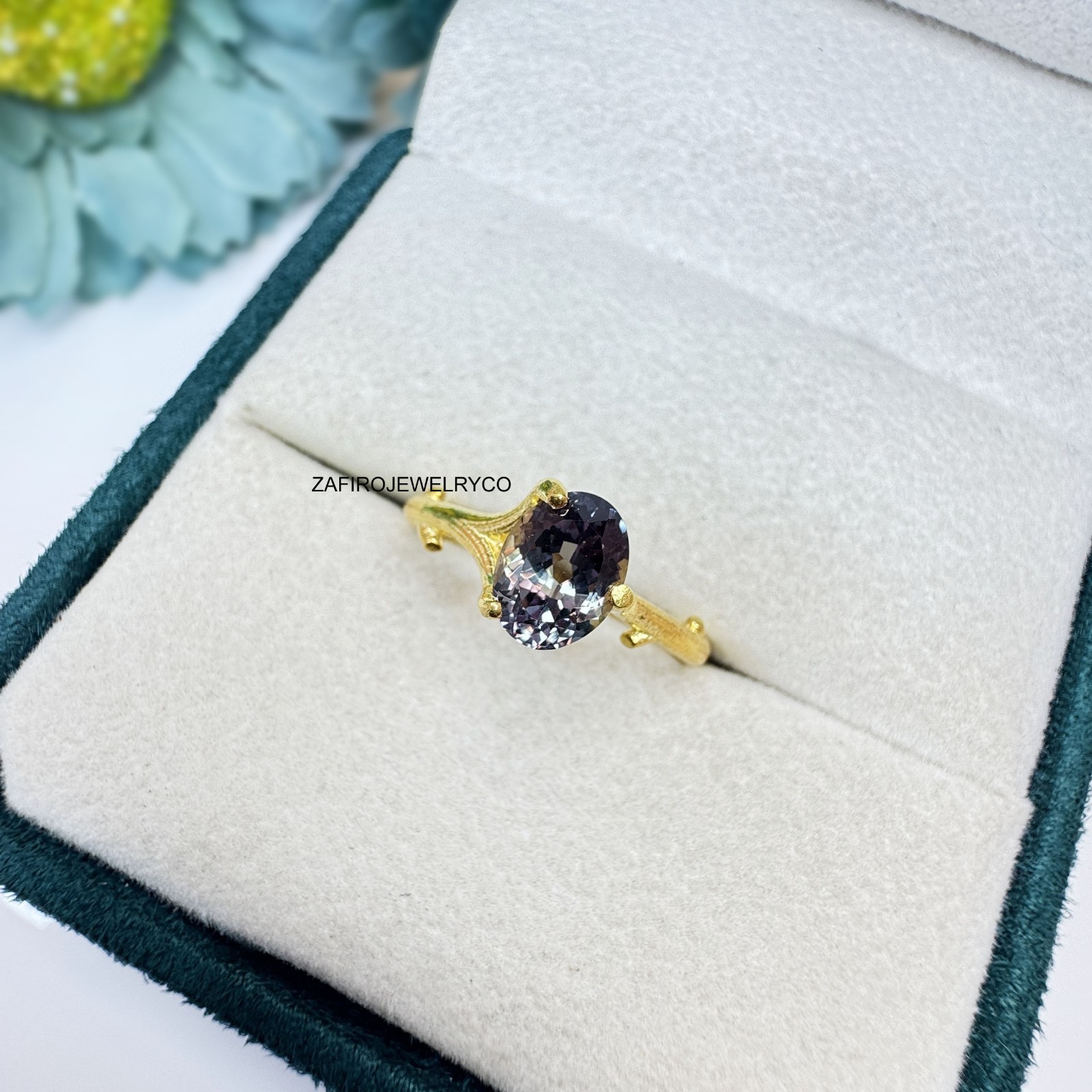 Alexandrite Ring, High Finishing Ring, June Birthstone, 925 Sterling Silver