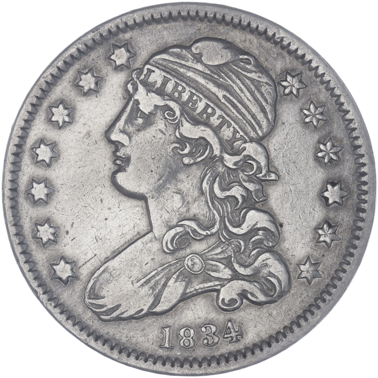 1834 (P) Capped Bust Quarter Very Fine VF See Pics M565