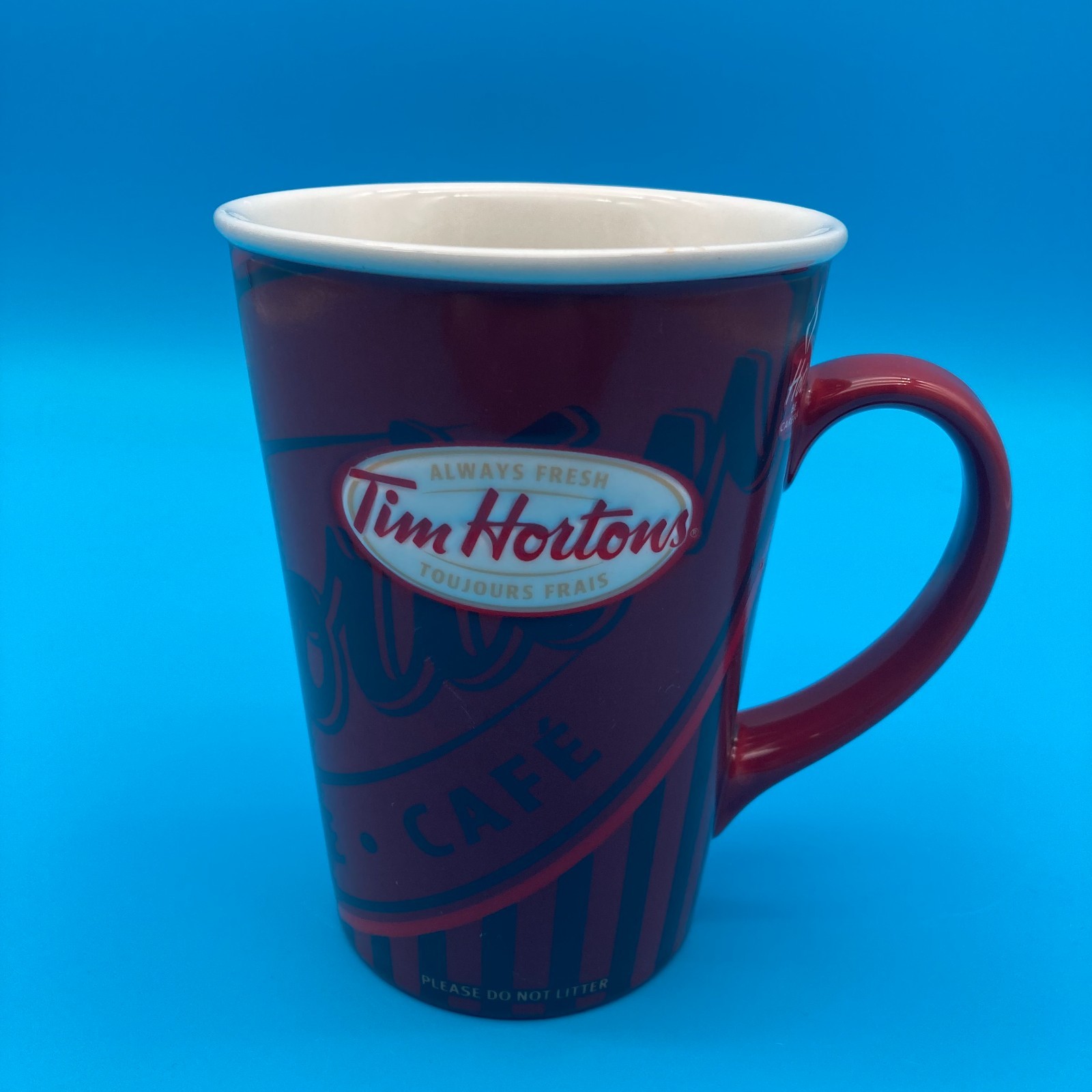 Tim Hortons Limited Edition 2008 Red Stripe Glossy Mug #008