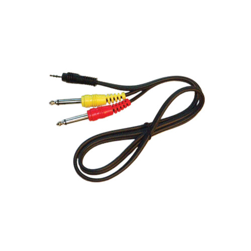 Yorkville A206MPY 1/8 TRS to 2x 1/4 Mono Y-Cable - 6 Feet