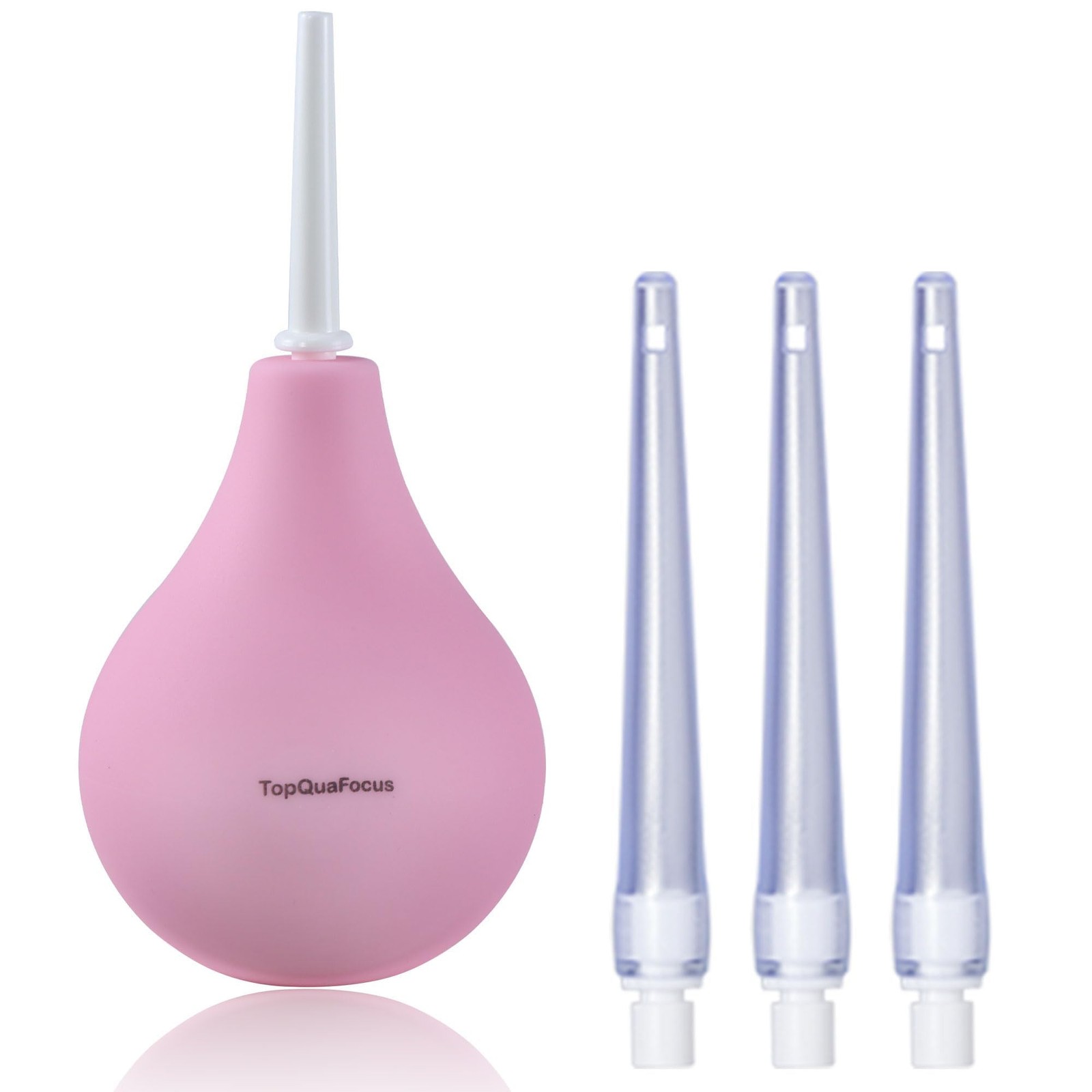 TopQuaFocus 8oz Enema Bulb Kit Anal and Vaginal Douche for 224ml, Pink 