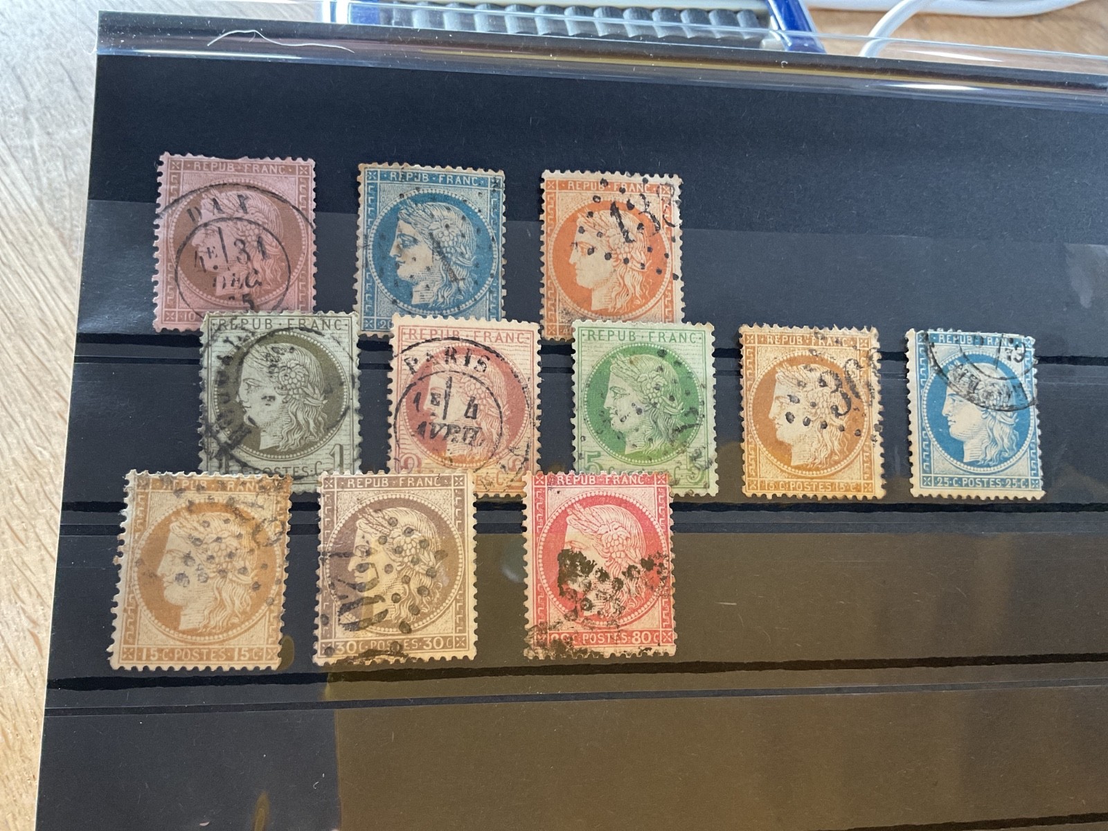 France 1870 - 1875 issues used stamps B3346