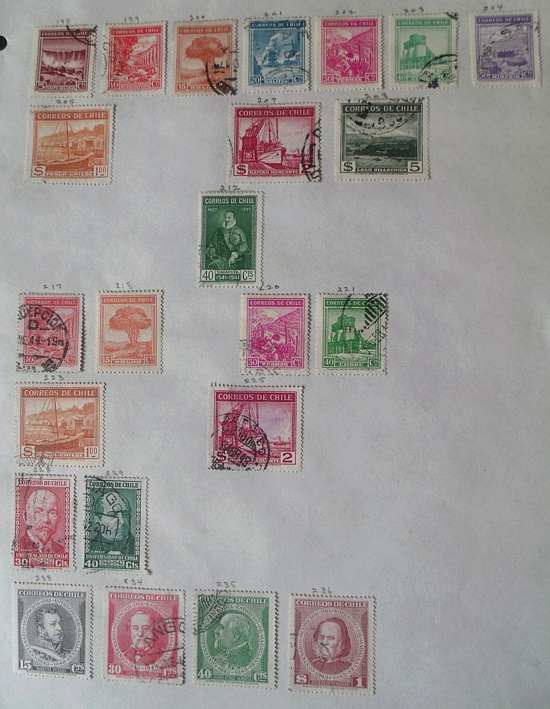 23 Chile Stamps -  Lot#EF4