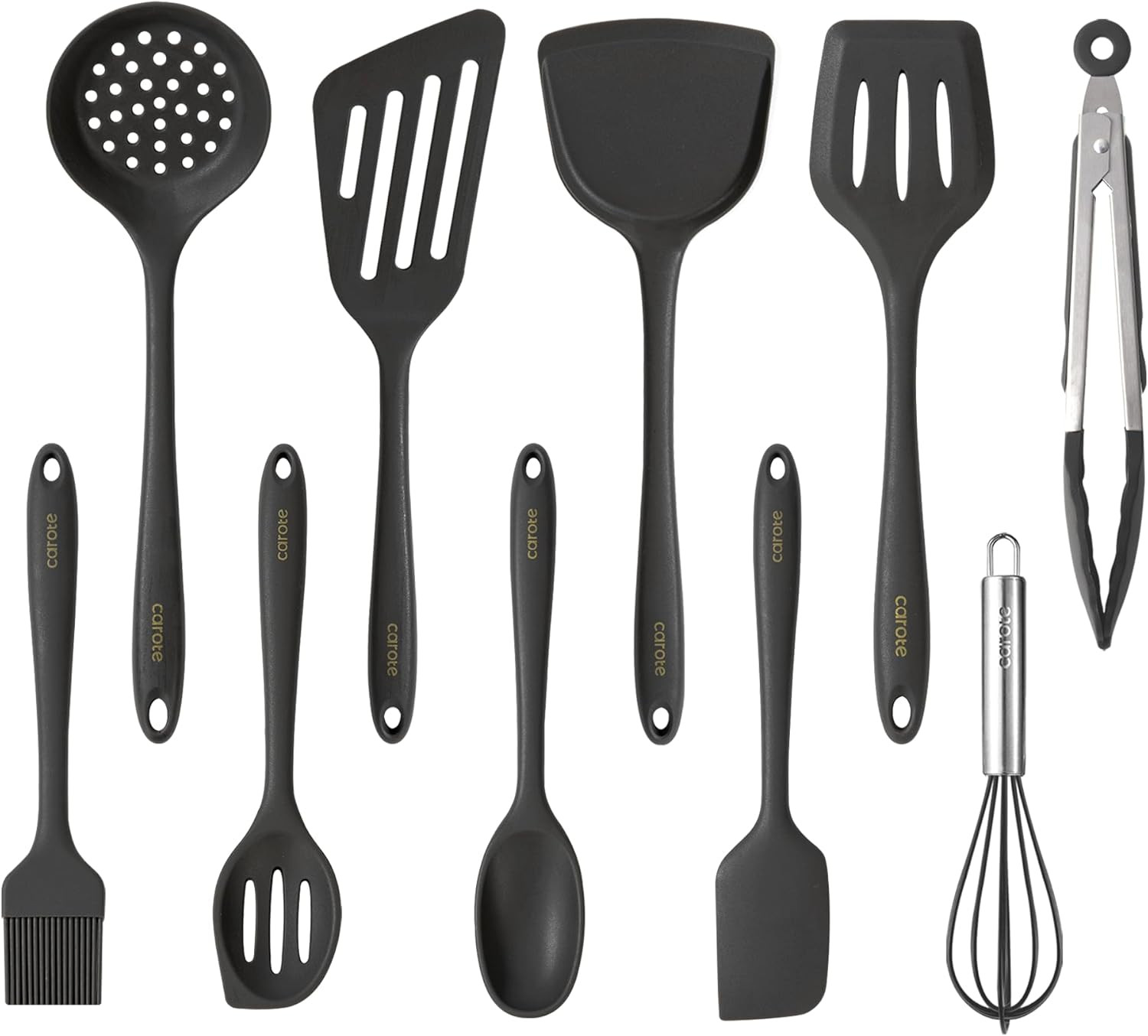 Kitchen Utensil Set for Nonstick Cookware - 446°F Heat Resistant Silicone Cookin