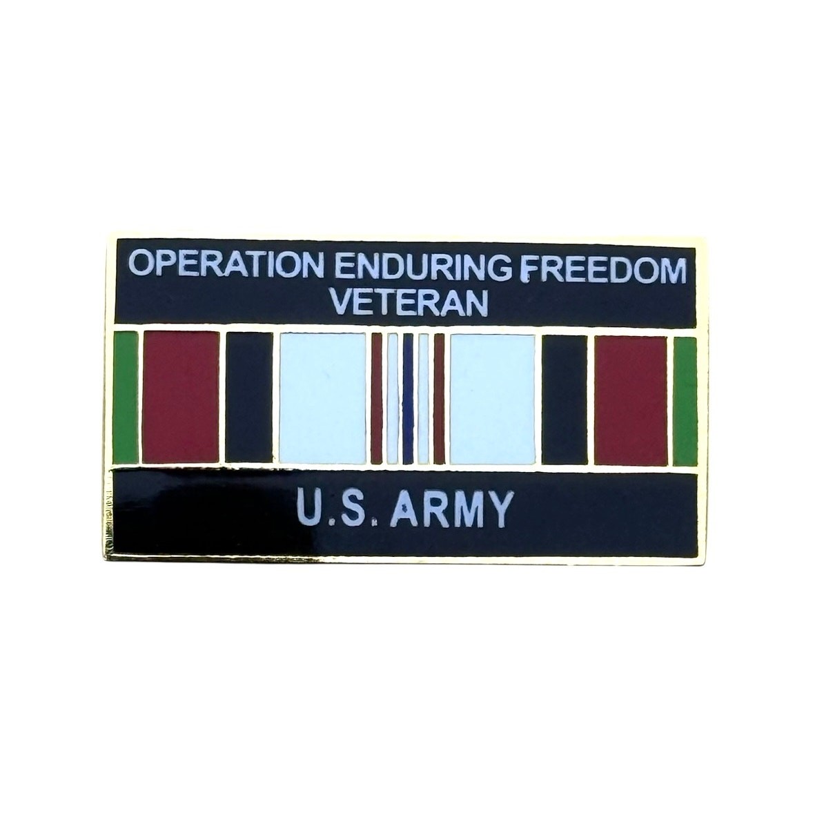 Operation Enduring Freedom Veteran .75 x 1.25 inch Pin - Enamel Finish F1D25R