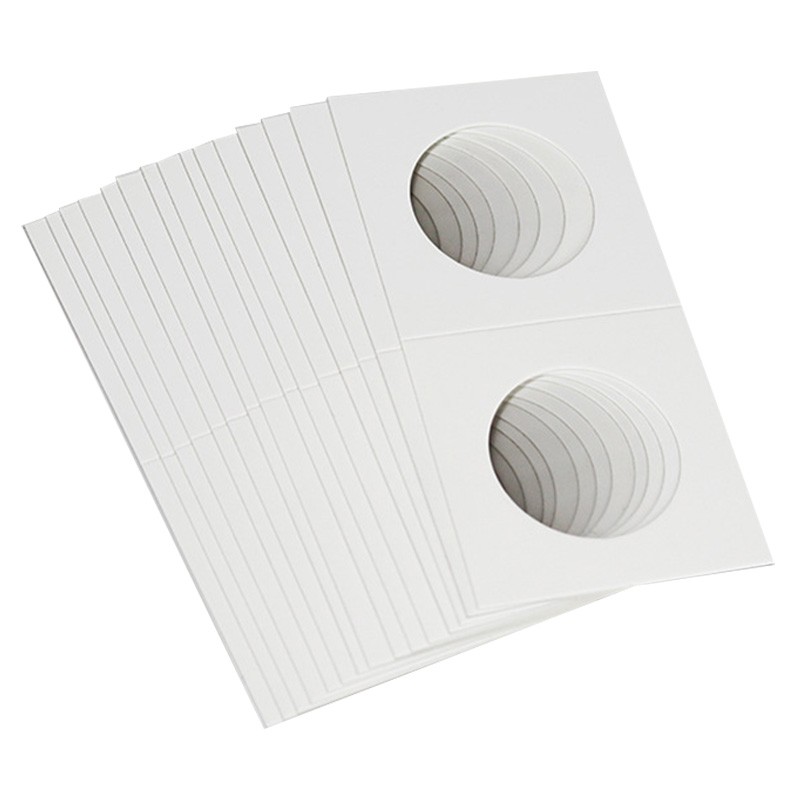 50PCS Square Cardboard Coin Holders Coin Supplies Coin Album Collection6295