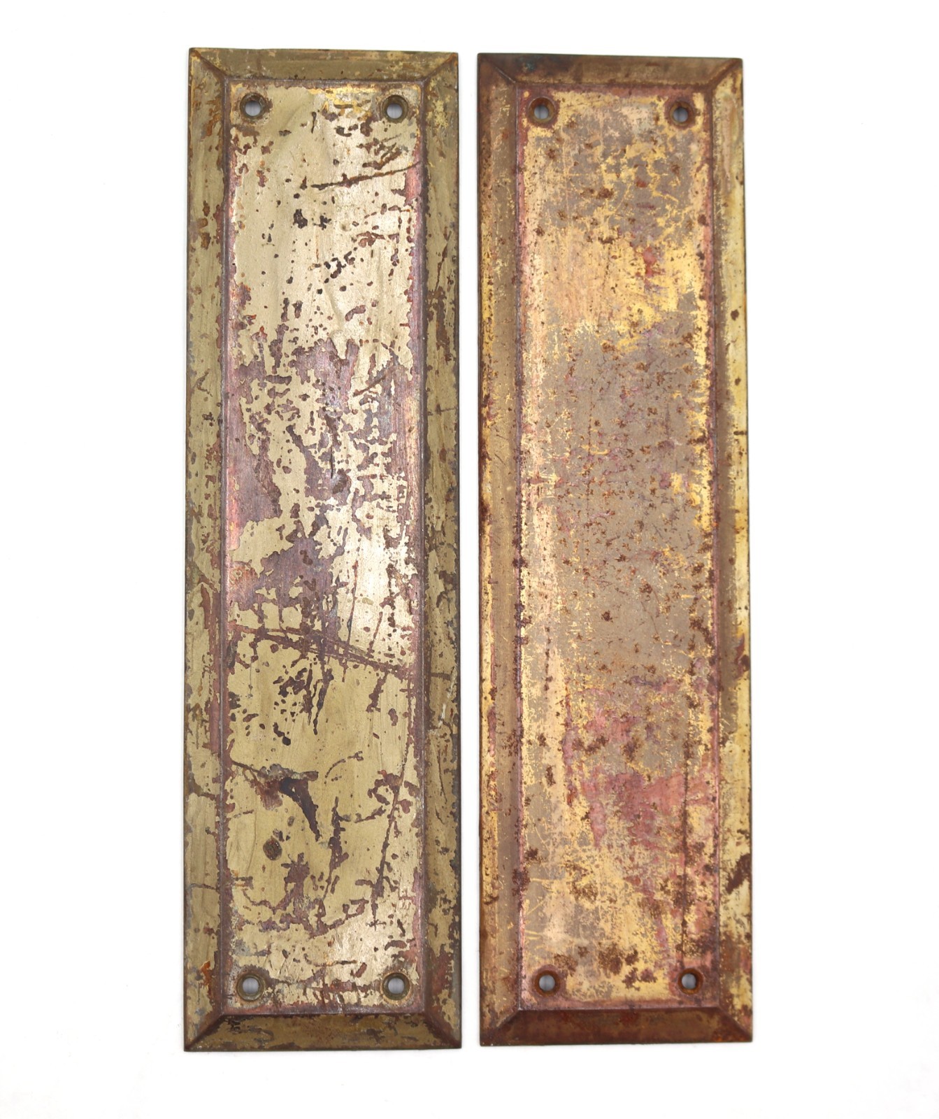 Pair of Vintage 10 in. Steel Door Push Plates
