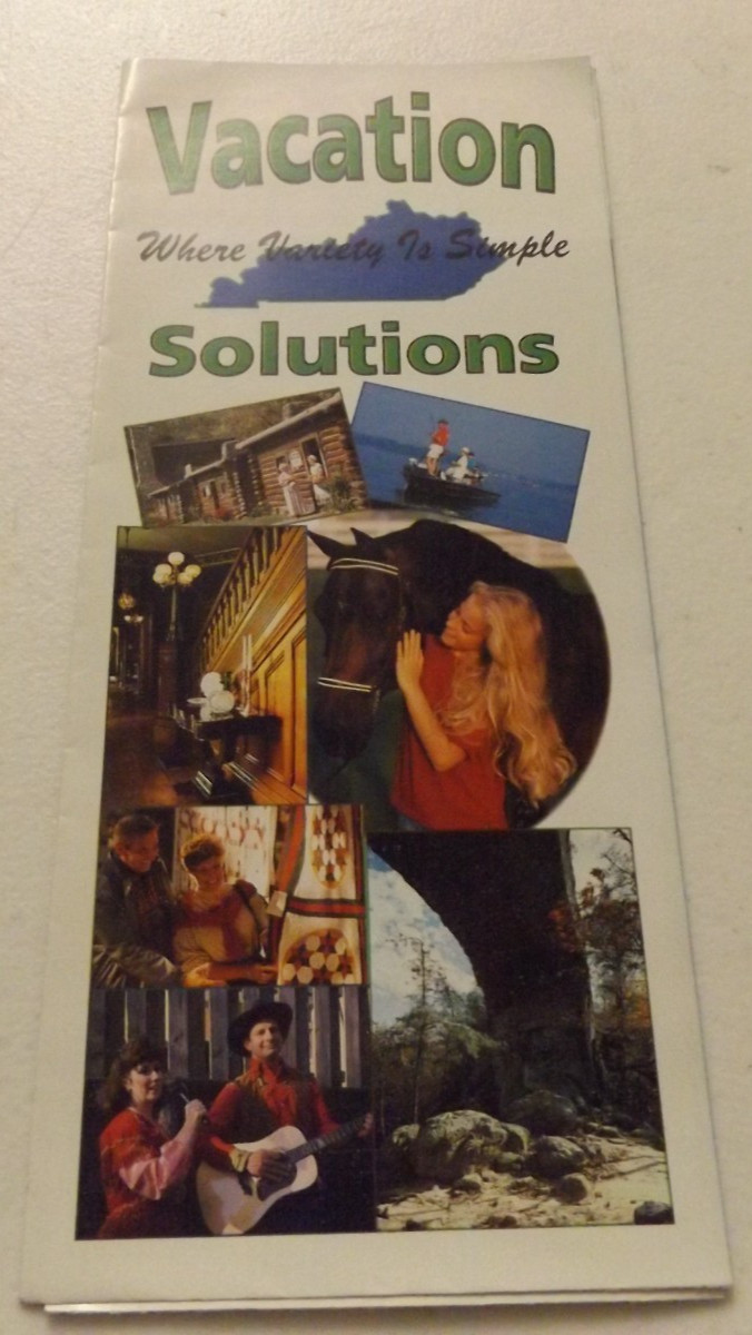 Vintage Brochure for VACATION SOLUTIONS WINCHESTER, KENTUCKY - Horses, Antiques+