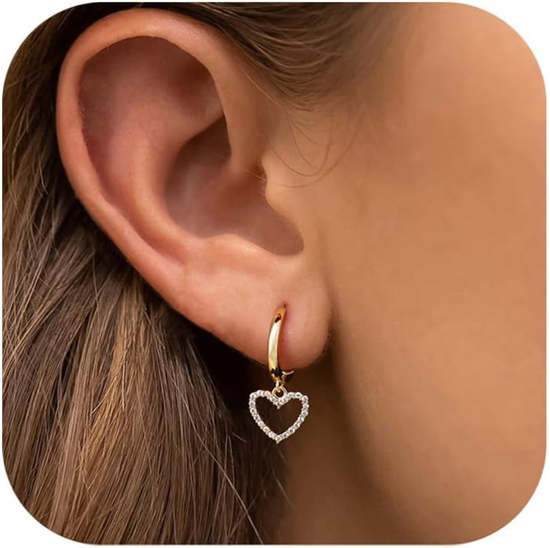 14K Gold Plated S925 Sterling Silver Drop Dangle Earrings for Women - Hypoallerg