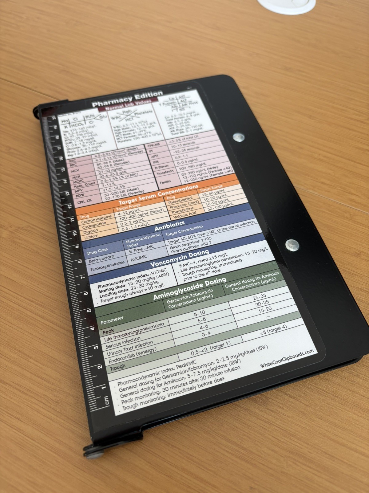 Whitecoat® Clipboard - Pharmacy Edition (Bi-Fold, Black) Bi-Fold