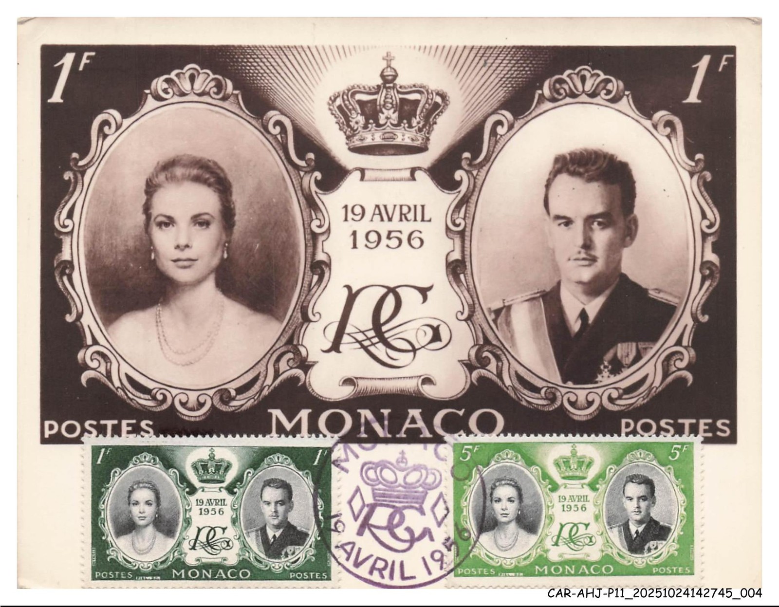 CAR-AHJP11-0468-CARD-MAXIMUN - MONACO - Alliance - 1956