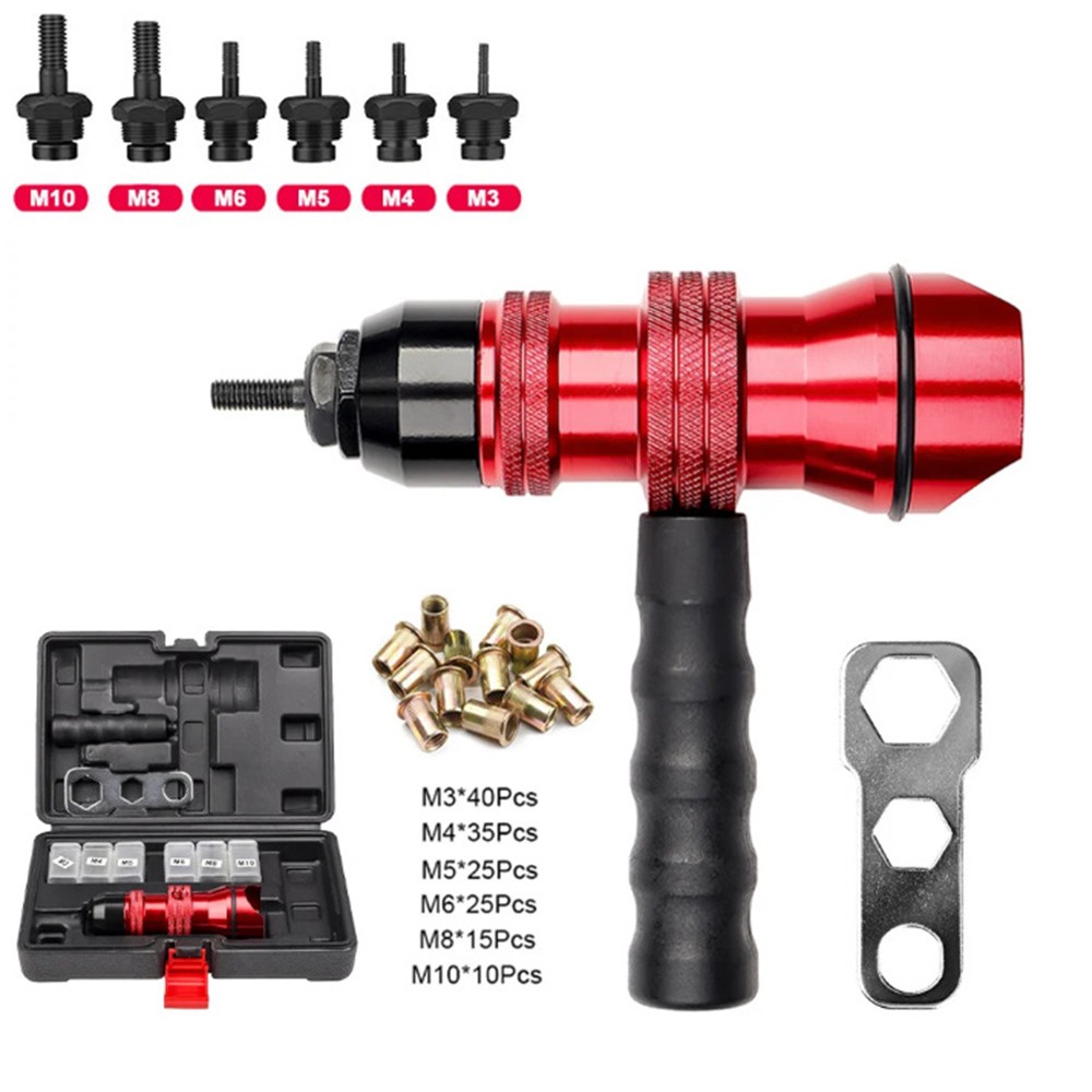 Electric Rivet Nut Gun Adapter Cordless Riveting Tool Insert Nut Drill Tool Set?