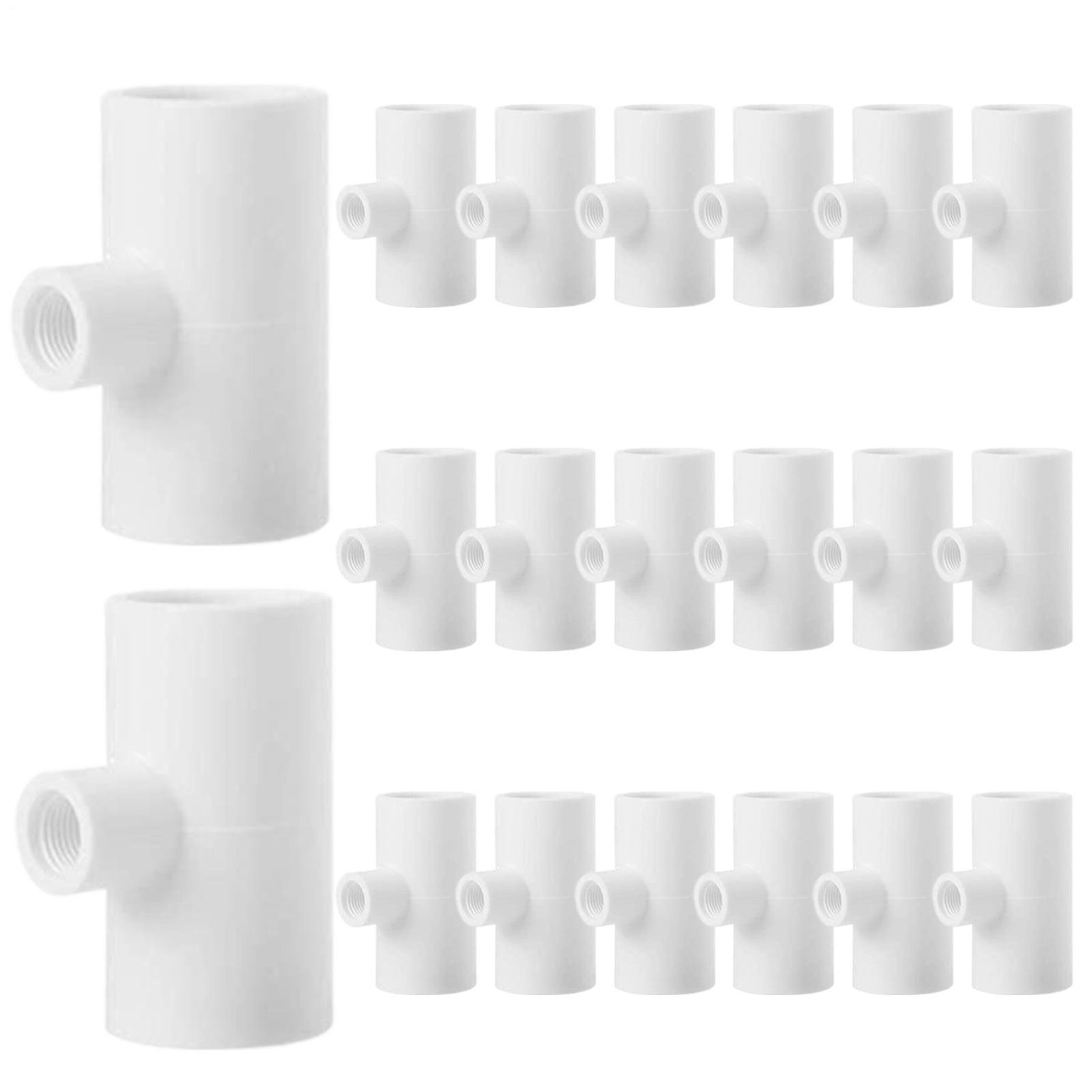 20Pcs Automatic Waterer Dispenser Cups PVC Tee Fitting Chicken Water Poultry New