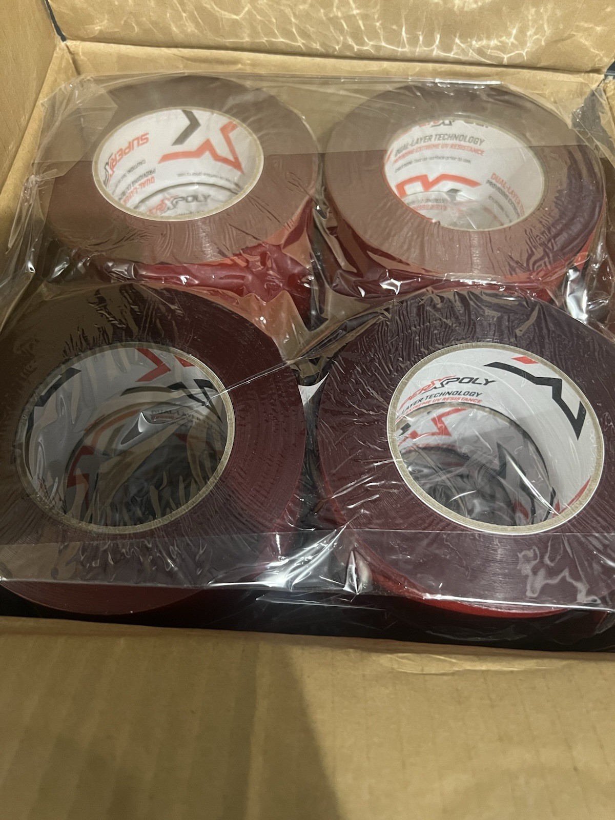 Red Polyethylene Tape Premium Grade 2 Inches x 180 Foot 24 Roll Case