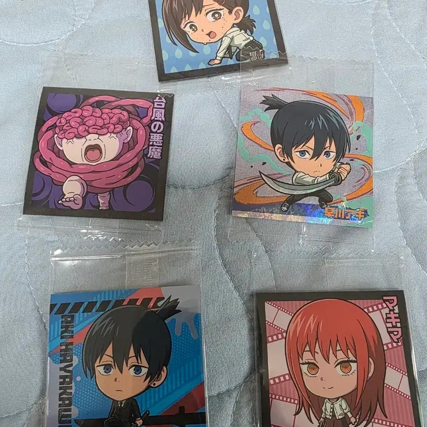 Chainsaw Man Character Sticker Set, 5pcs, Sealed Package