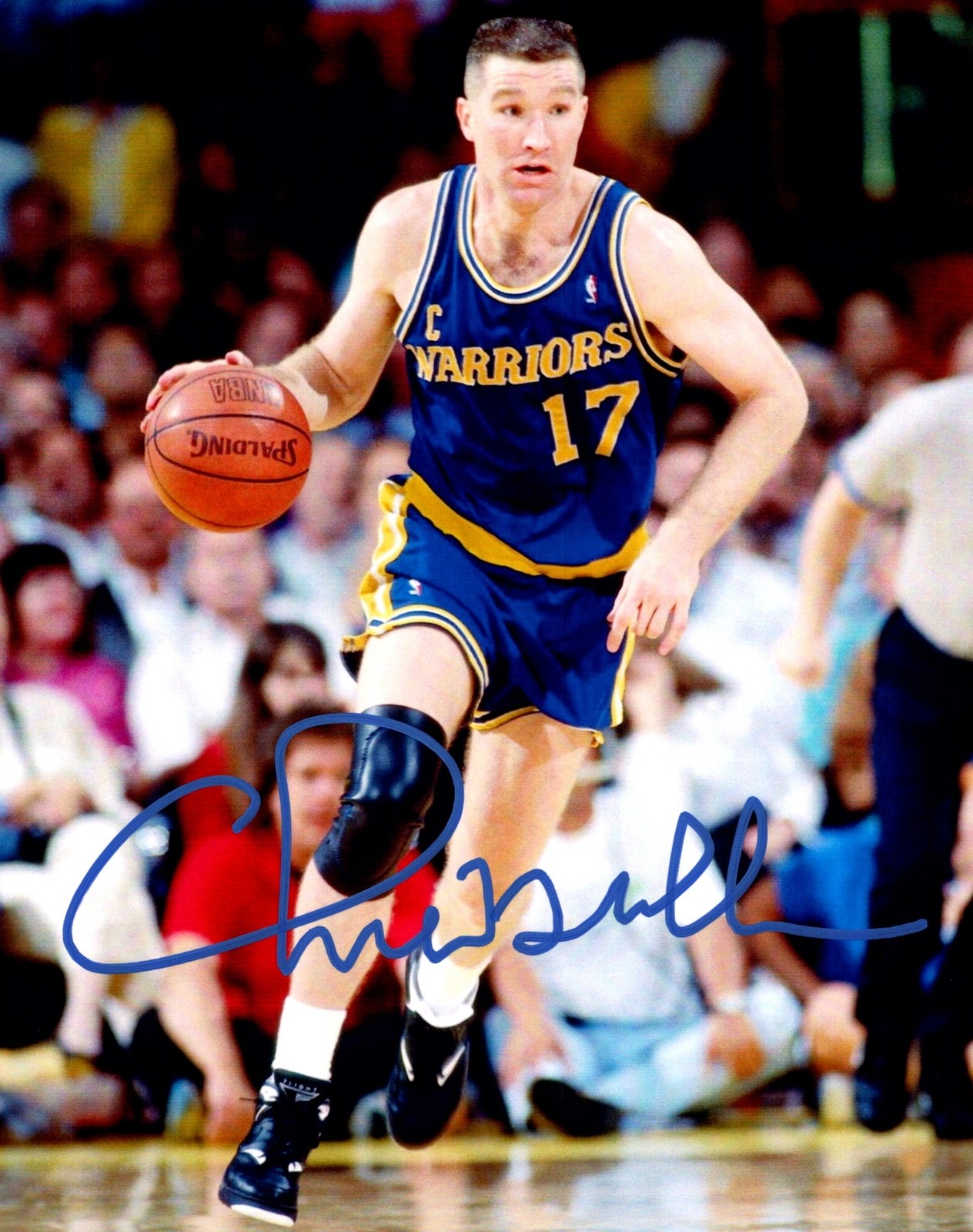 Chris Mullin Dribbling Action Signed Autographed Photo Authentic 8X10 COA