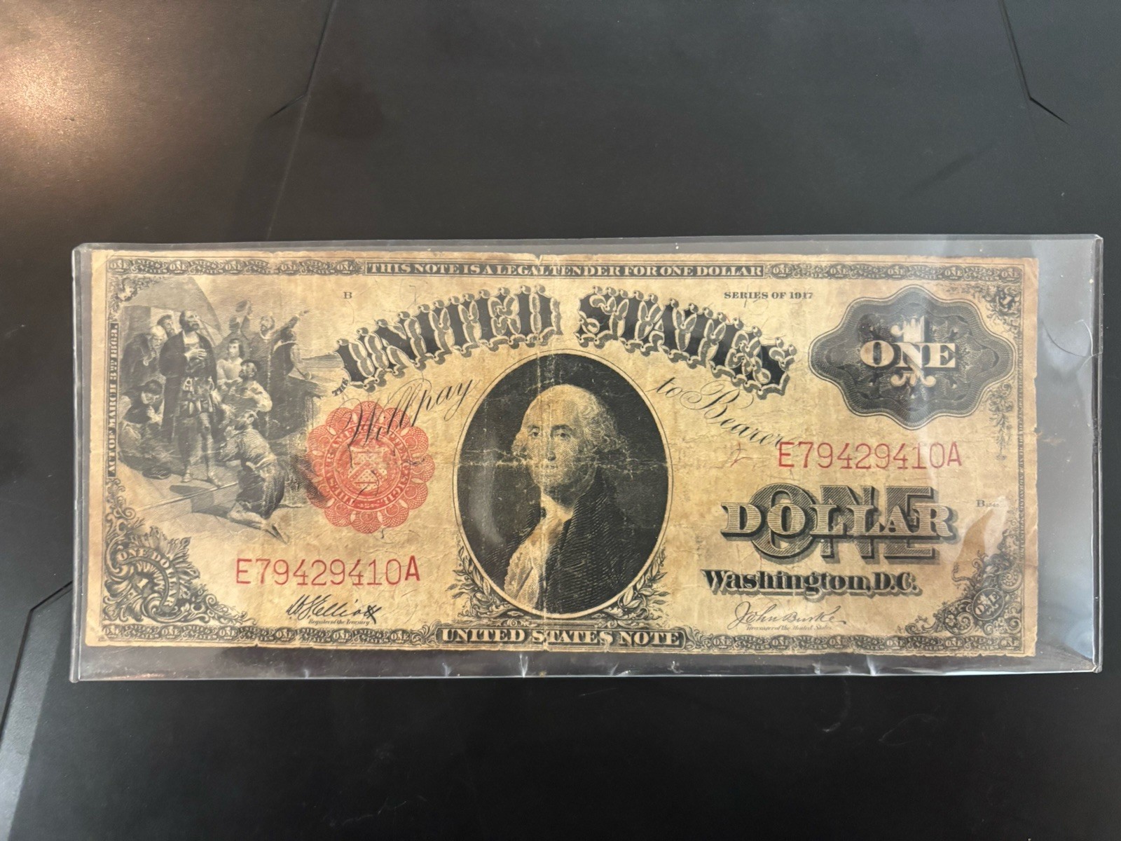 United States 1917 $1 Large Size Banknote Circulated Uncertified Ungraded