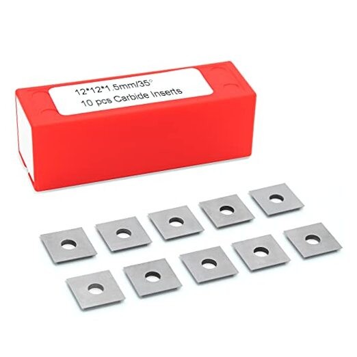  12mm Square Corners Carbide Inserts 4 Edges (12mm lengthX12mm widthX1.5mm 