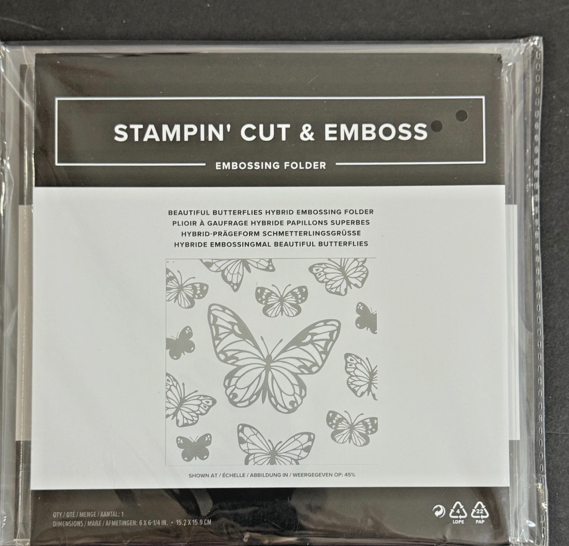 Beautiful Butterflies Hybrid Embossing Folder & Dies NEW  -  Stampin' UP!