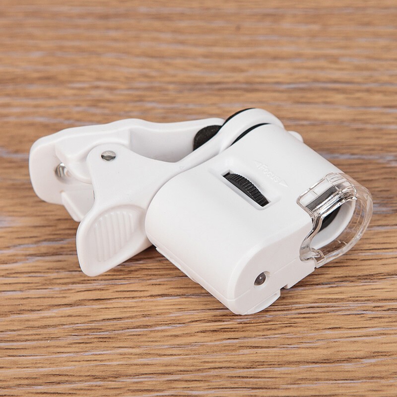 Universal Magnifying Glass Focus Adjusted Pocket 60X Phone Clip-on Microscope