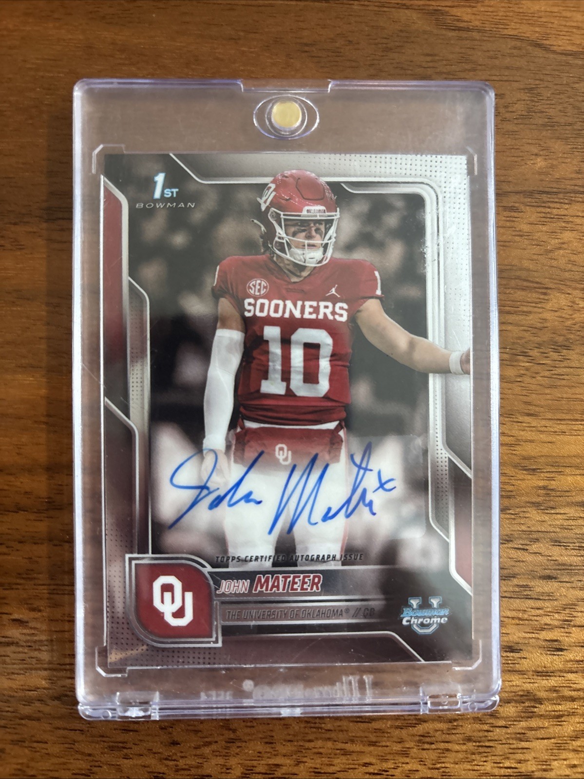 2025 Bowman Chrome John Mateer 1st Bowman Auto